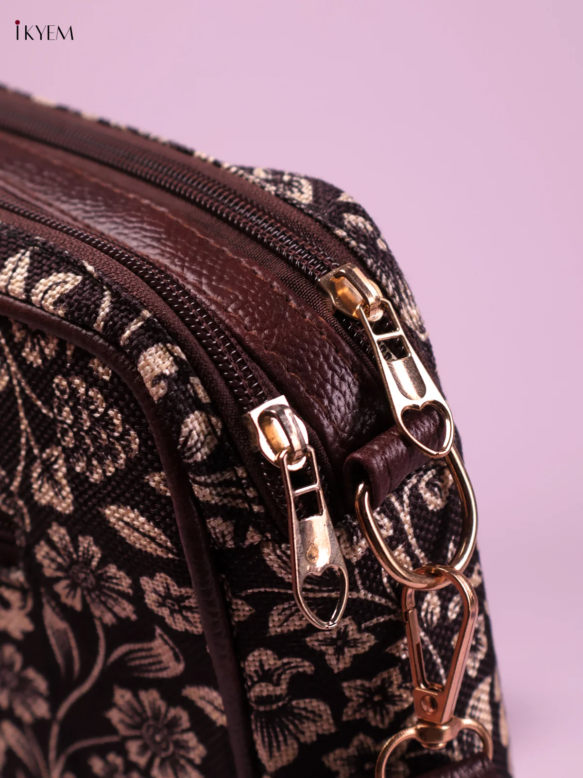 Printed Sling Bag -Black-KEG02160 - Image 3