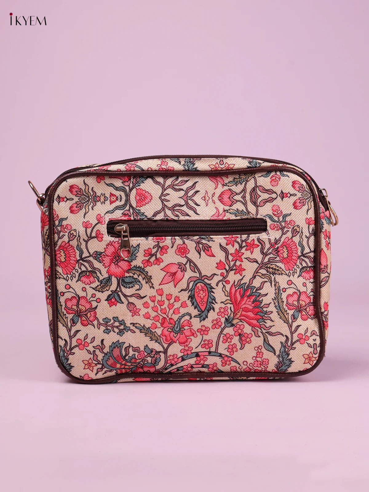 Printed Sling Bag -Peach&Pink-KEG02163 - Image 2