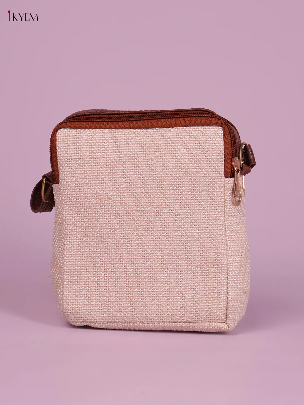 Printed Sling Bag -Cream-KEG02173 - Image 2
