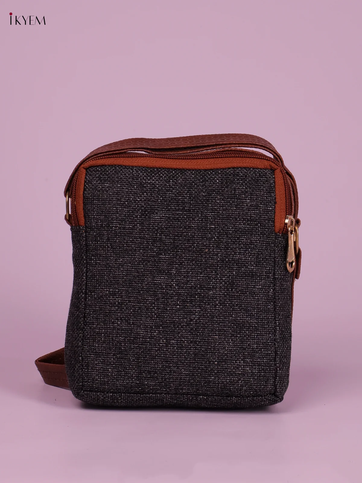 Printed Sling Bag -Grey-KEG02177 - Image 2