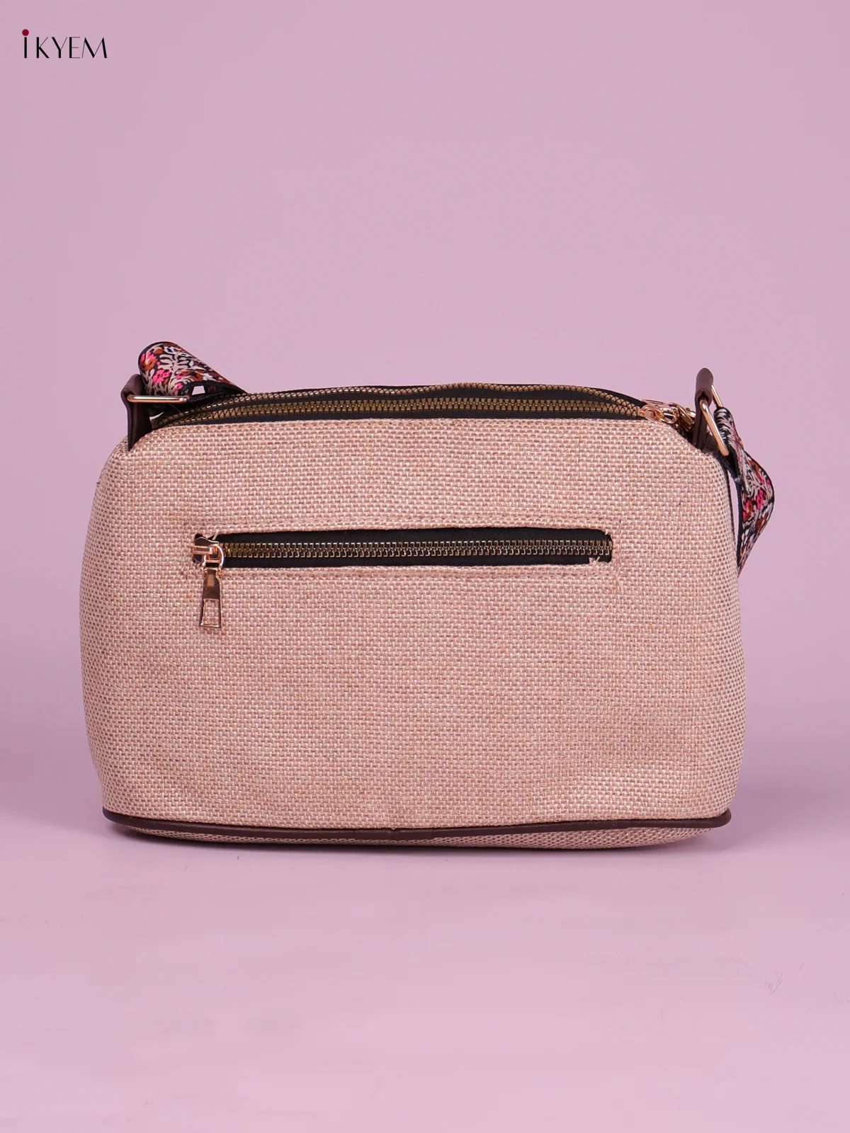 Elephant Printed Sling Bag -Peach-KEG02180 - Image 2