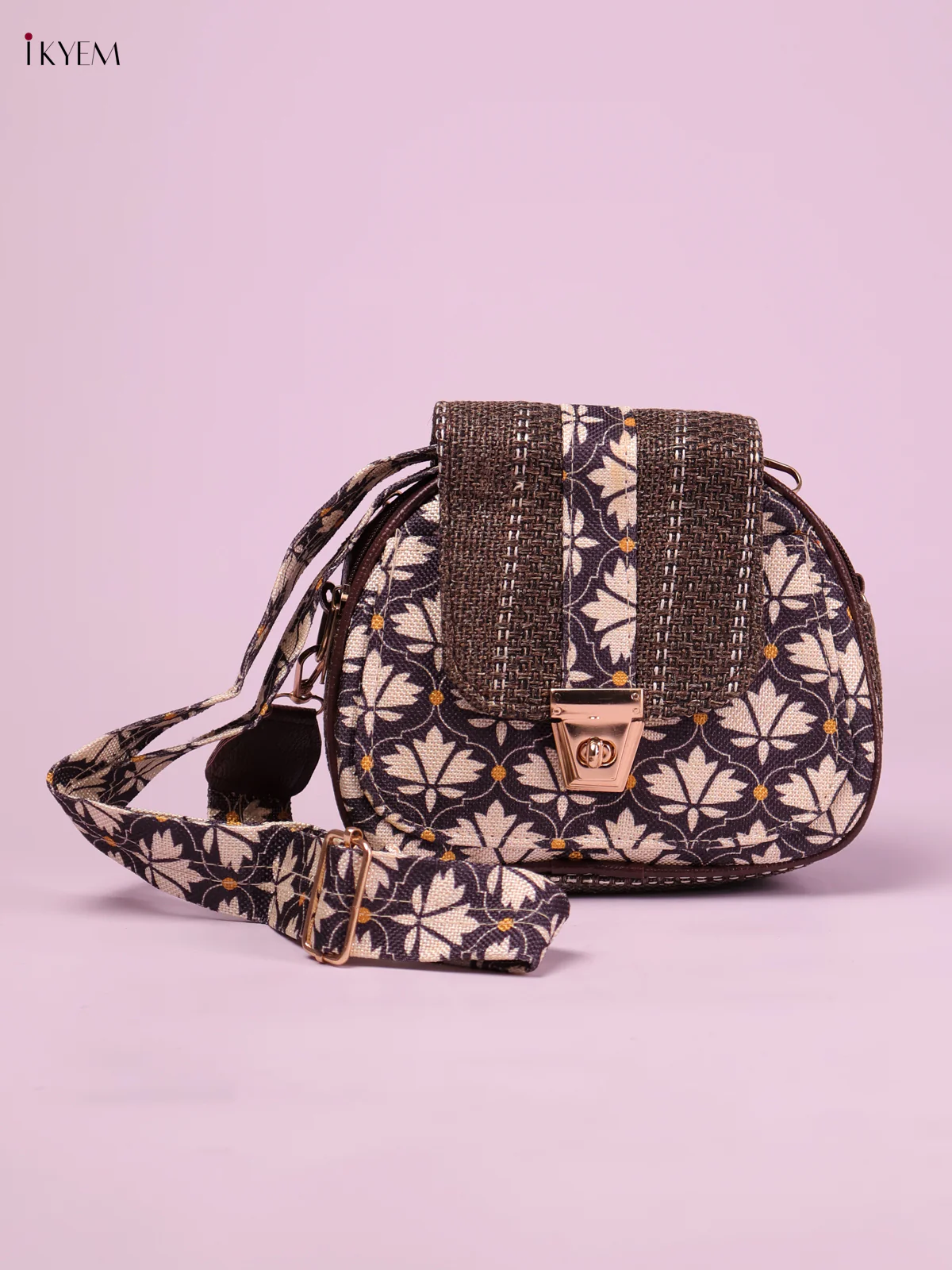 Printed Sling Bag -Blue-KEG02188