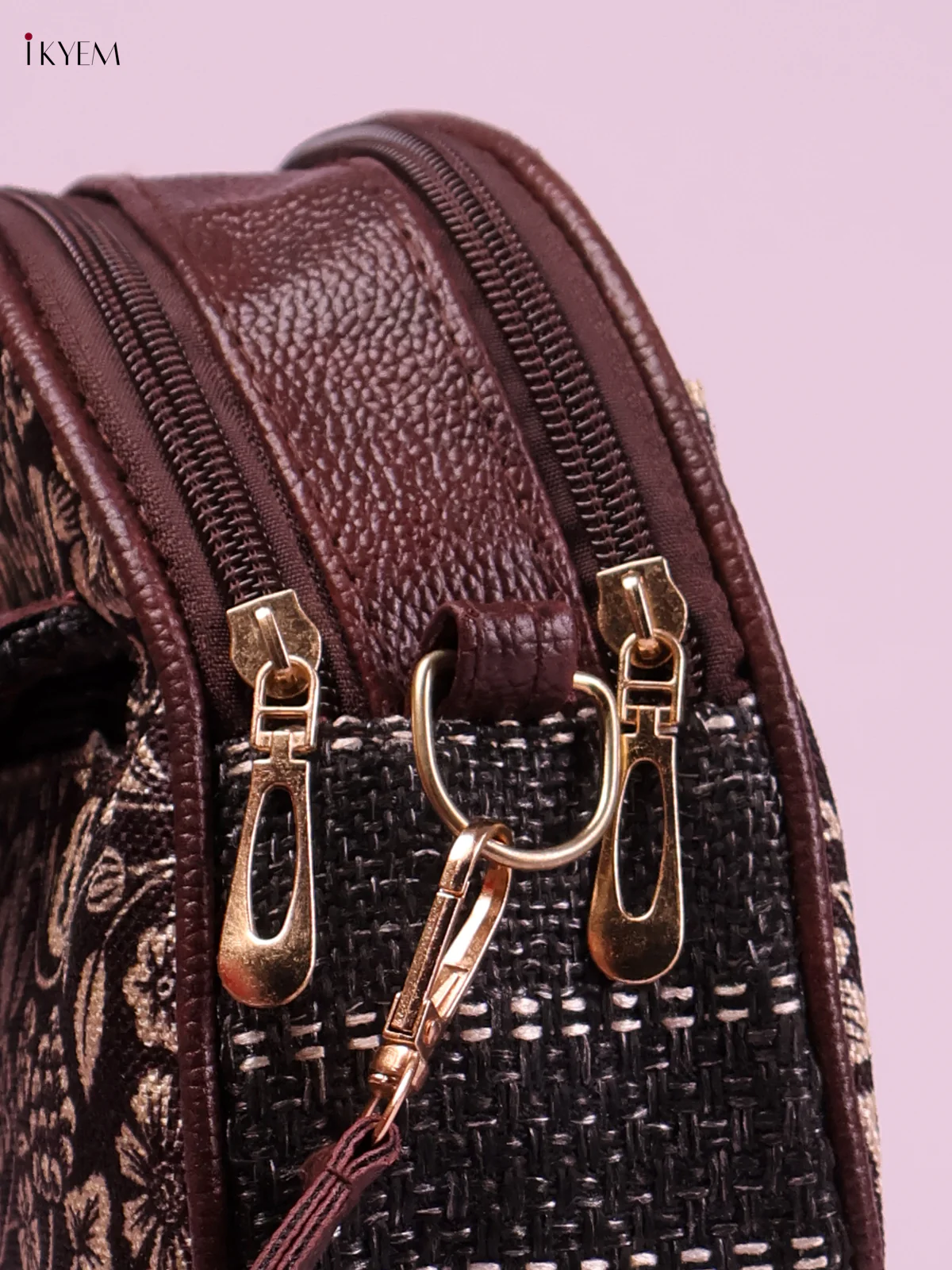 Printed Sling Bag -Black-KEG02195 - Image 3