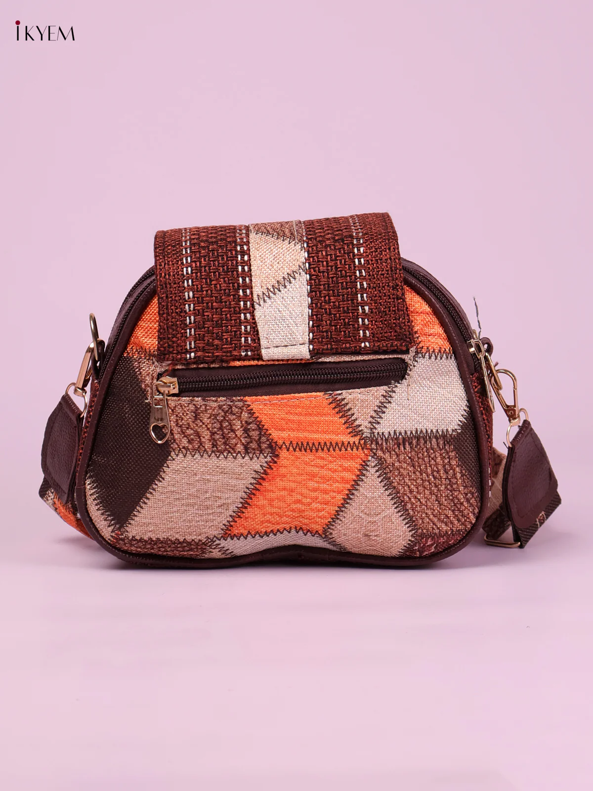 Printed Sling Bag -Maroon-KEG02196 - Image 2