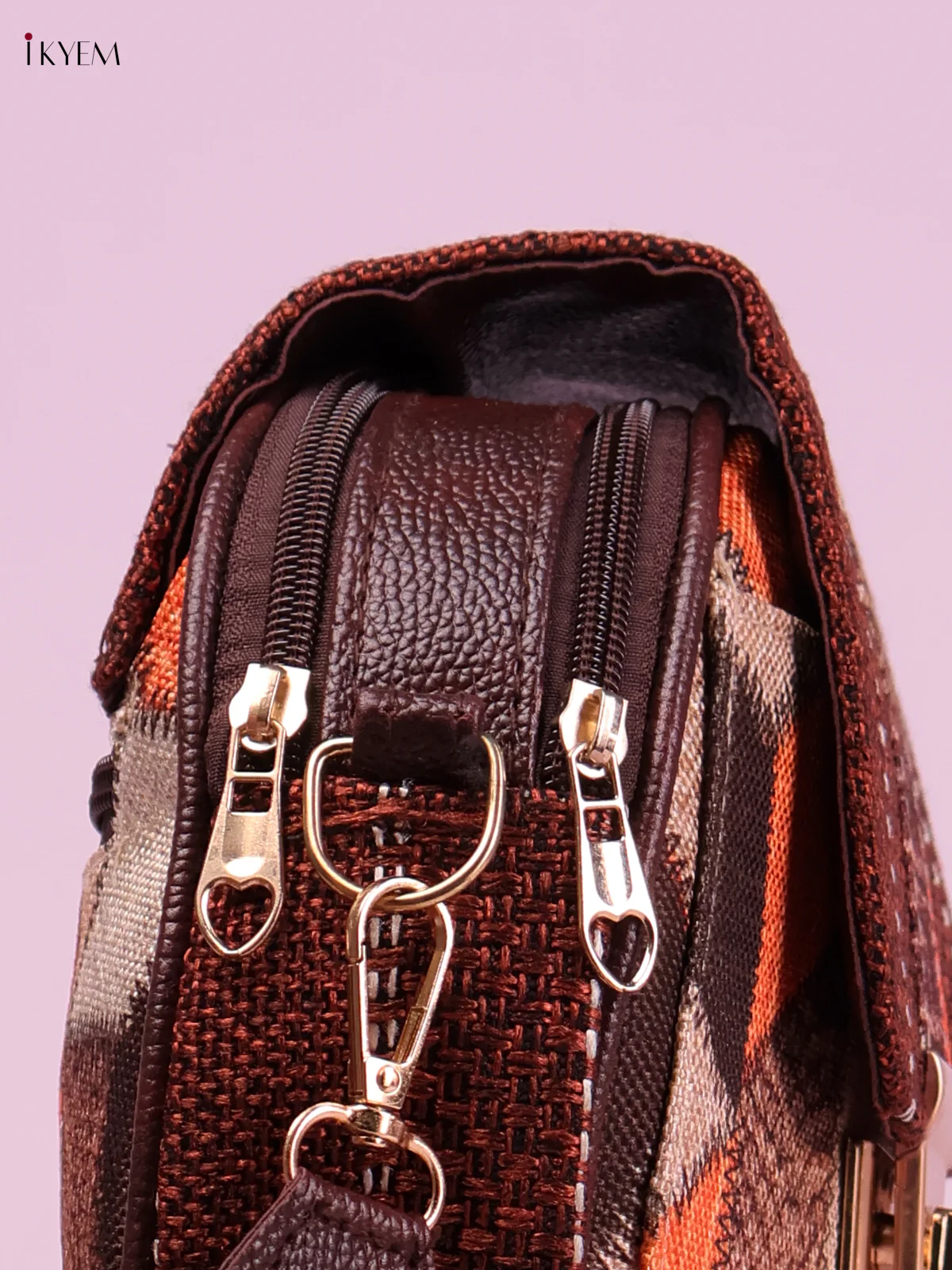Printed Sling Bag -Maroon-KEG02196 - Image 3