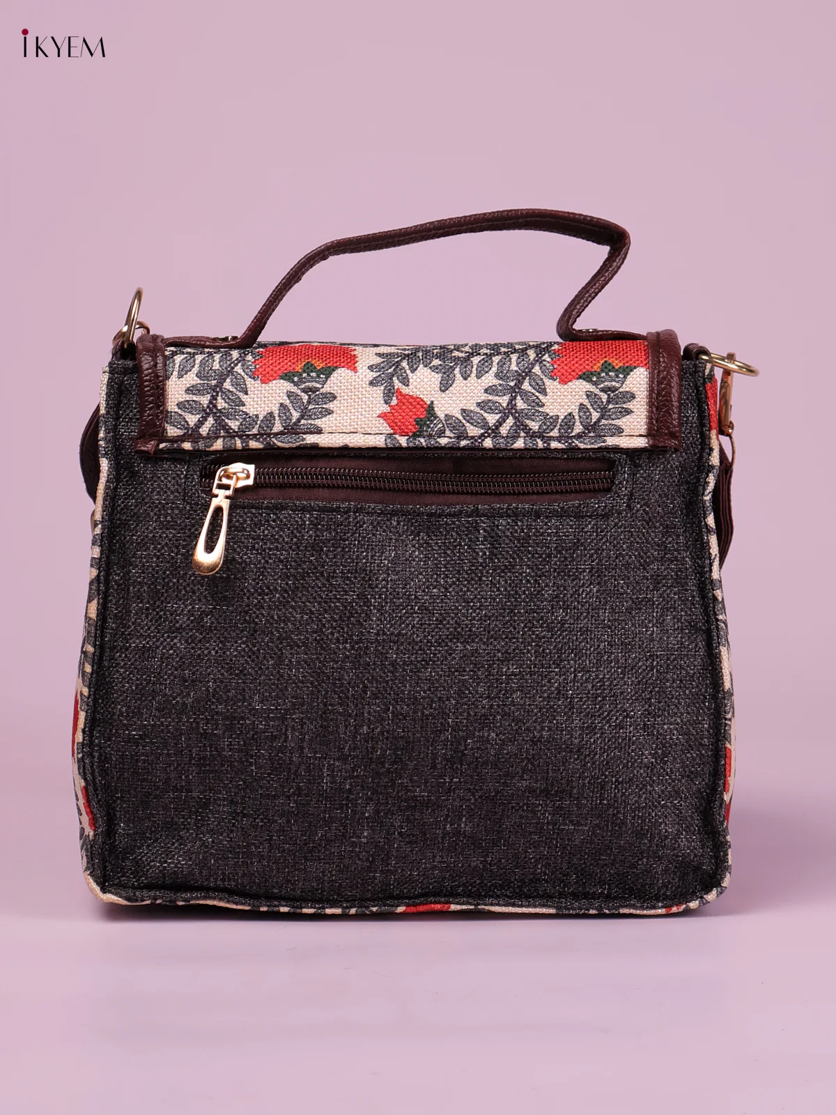 Printed Sling Bag -Gray&Cream-KEG02202 - Image 2