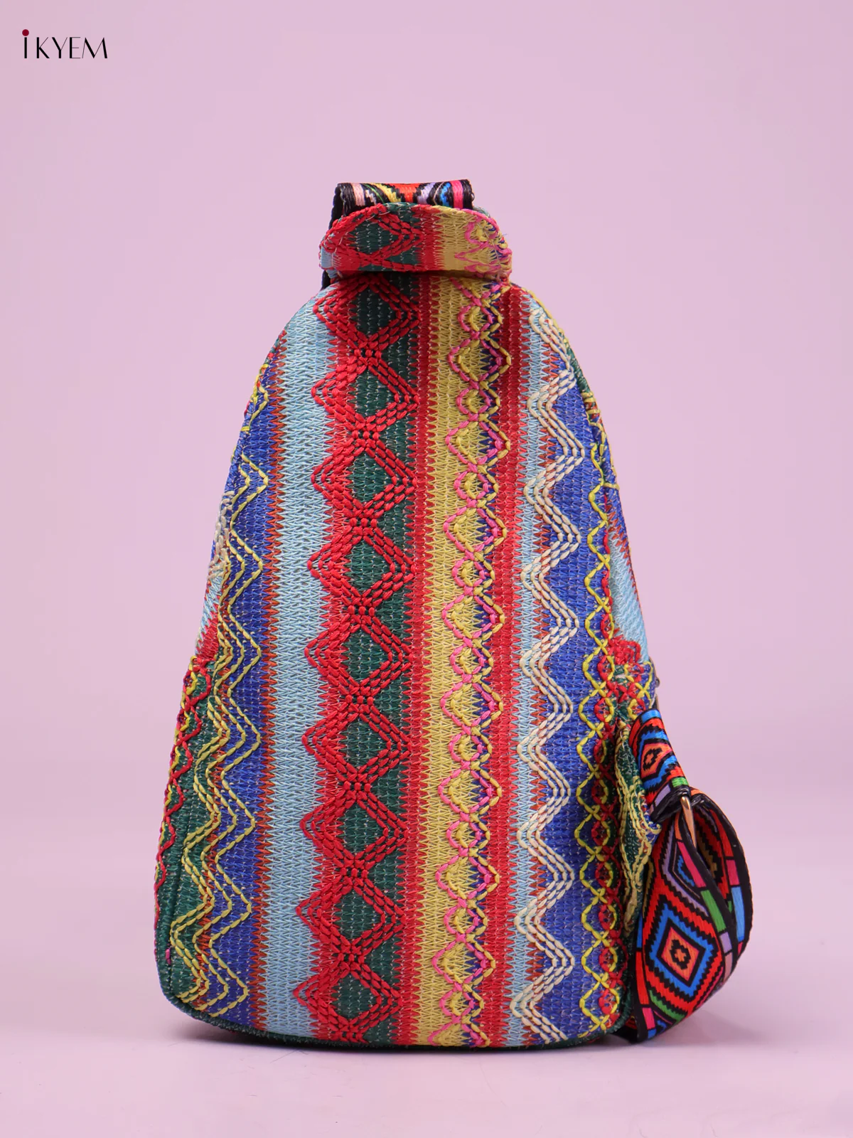 Printed Sling Bag -Blue-KEG02223 - Image 3