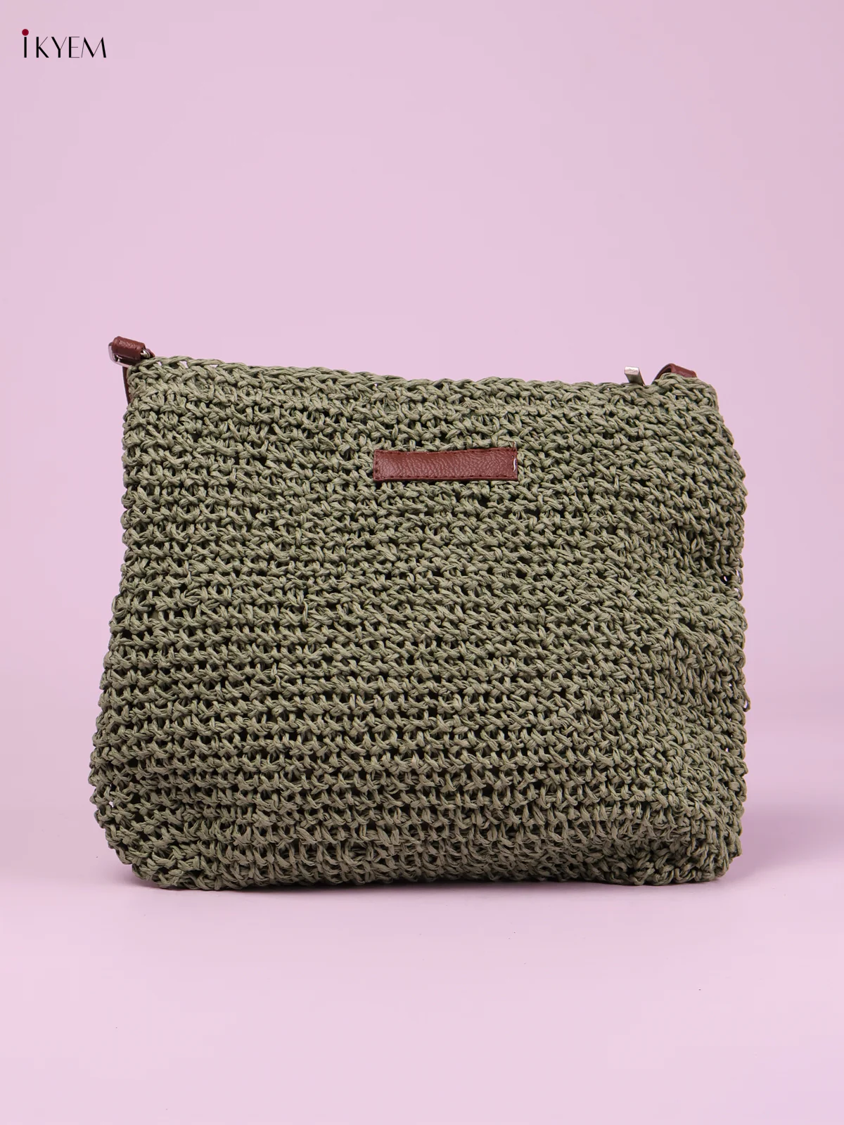 Leather Hand Bag-Green-KEG02224