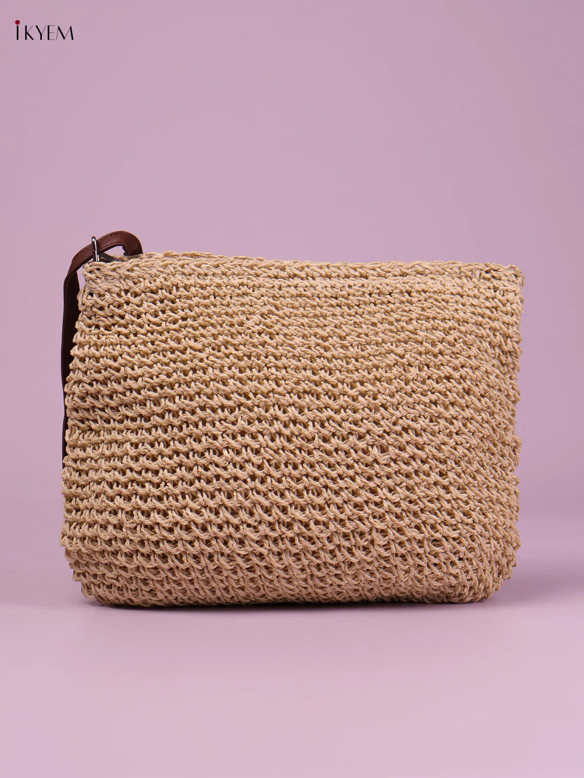 Leather Hand Bag-Peach-KEG02226 - Image 2