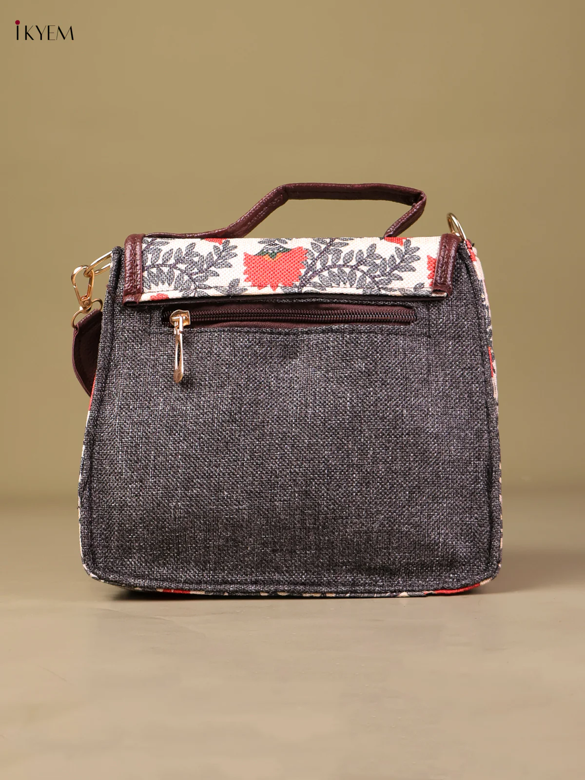 Printed Sling Bag-Black-KEG04030 - Image 3