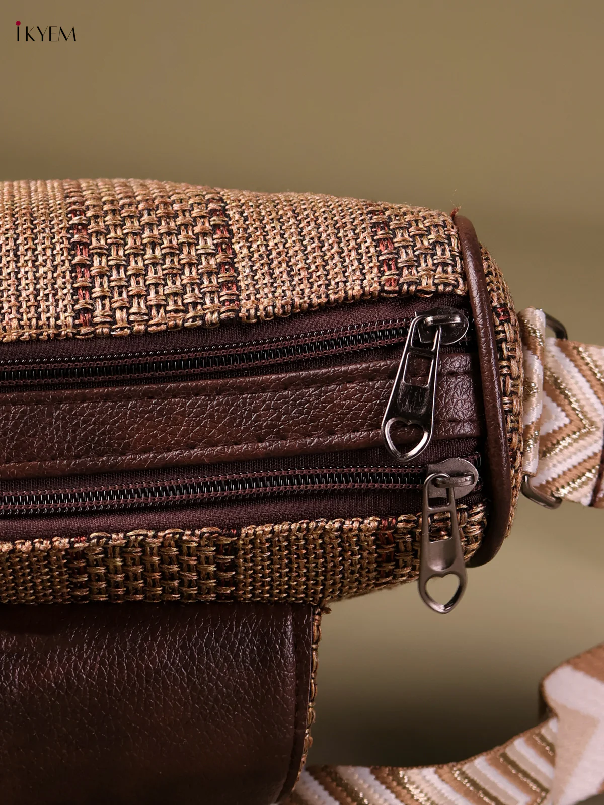 Printed Sling Bag- Light Brown-KEG04046 - Image 3