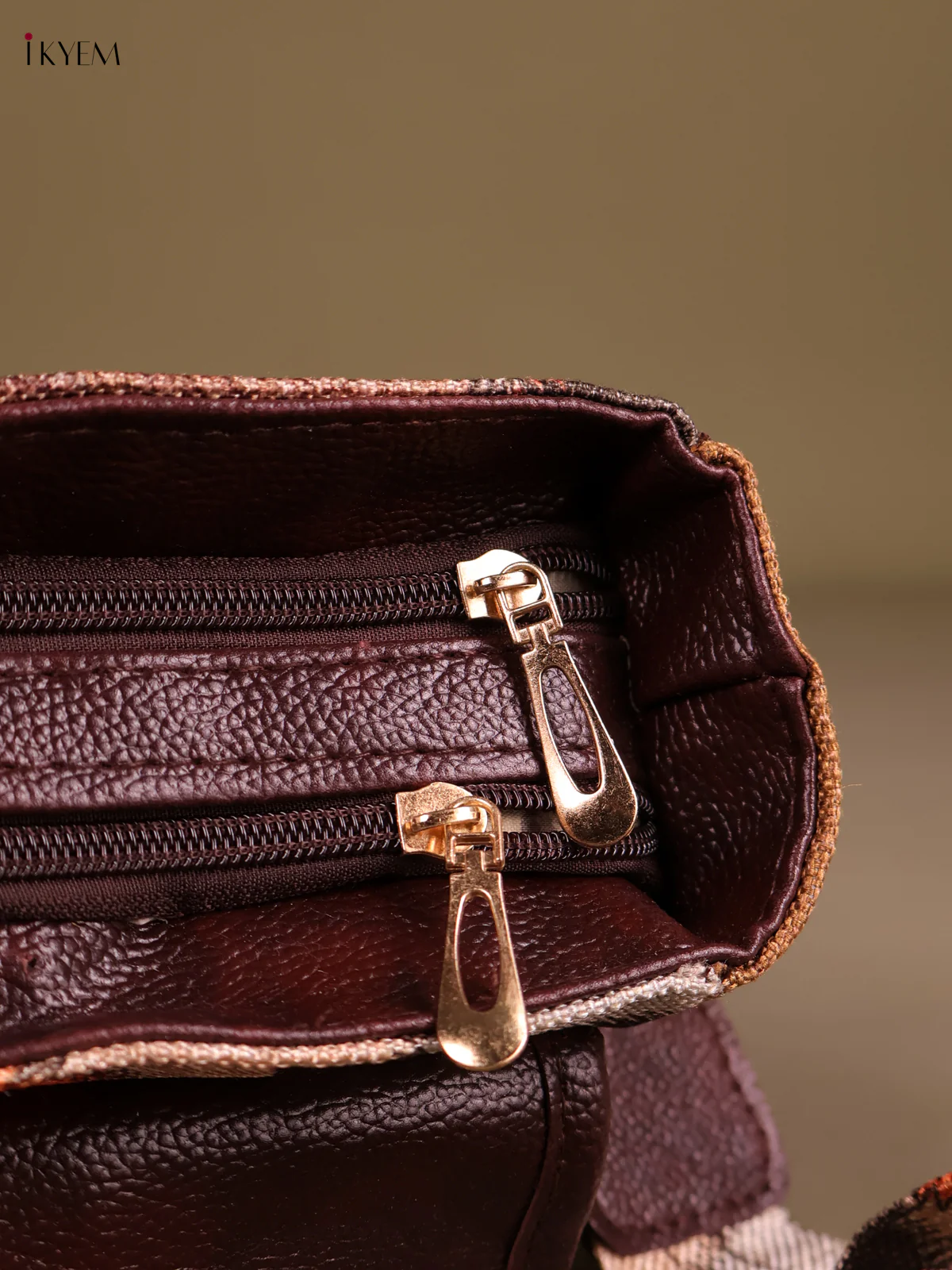 Printed Sling Bag- Sandal & Multi Color-KEG04055 - Image 3