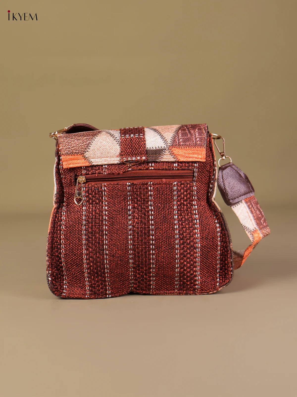 Printed Sling Bag -Maroon-KEG04073 - Image 2