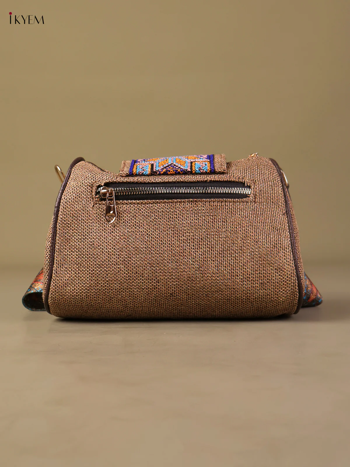 Plain Sling Bag -Brown& Blue-KEG04088 - Image 2