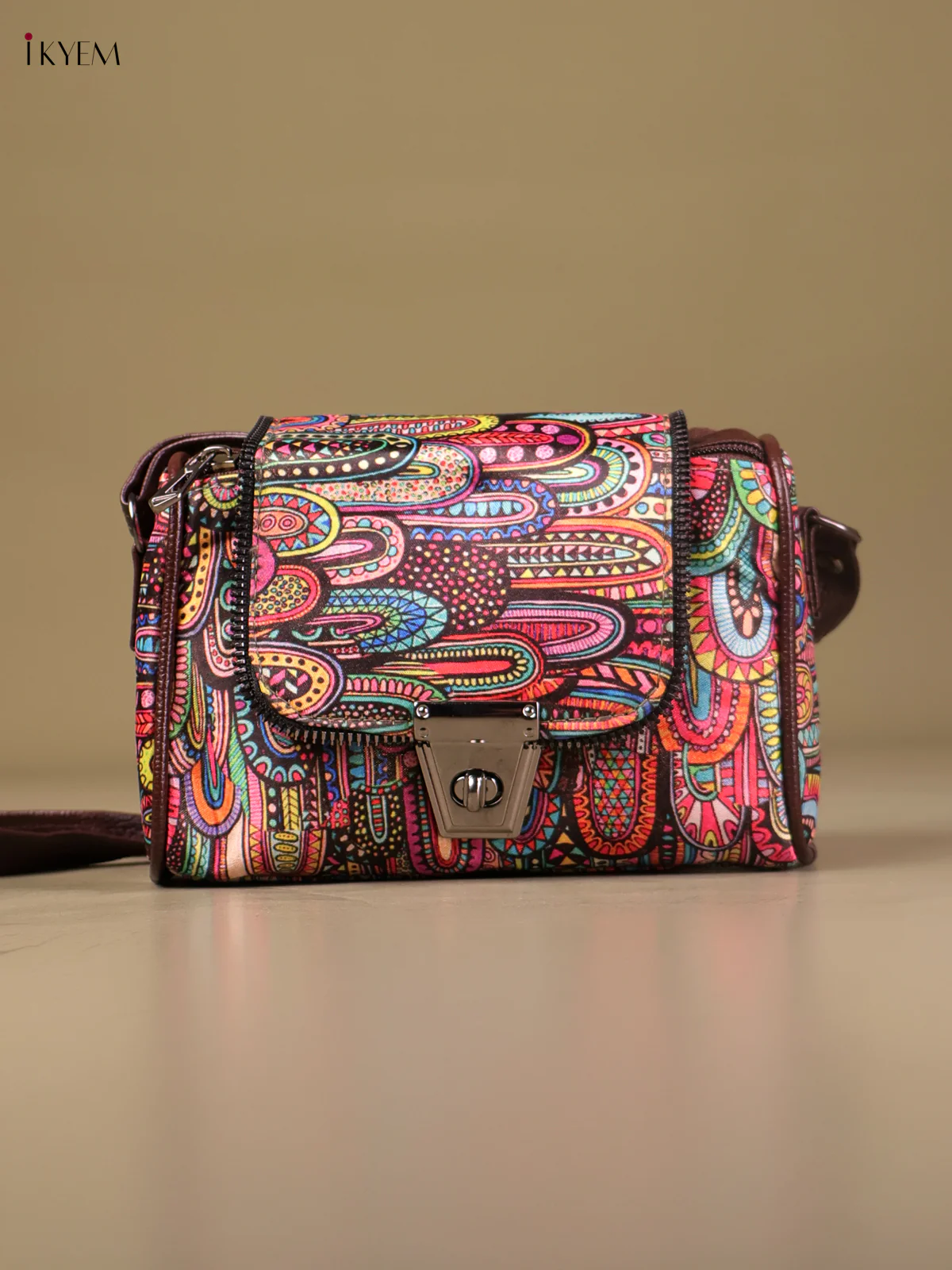 Printed Sling Bag -Multi Color-KEG04135