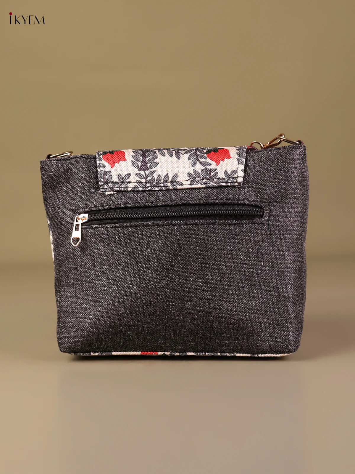 Printed Sling Bag- Grey&Cream-KEG04154 - Image 2