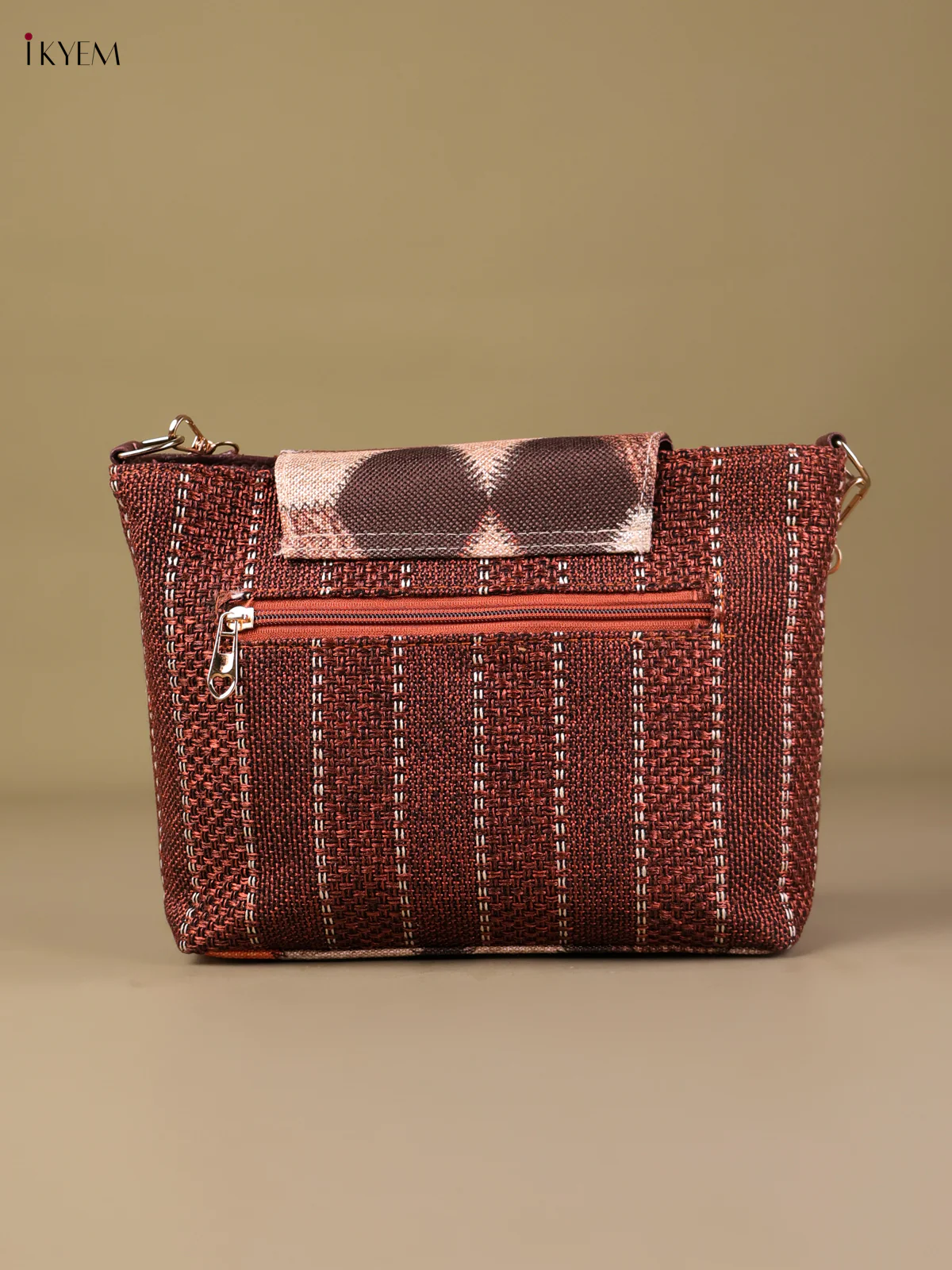 Printed Sling Bag- Maroon&Multicolor-KEG04157 - Image 2