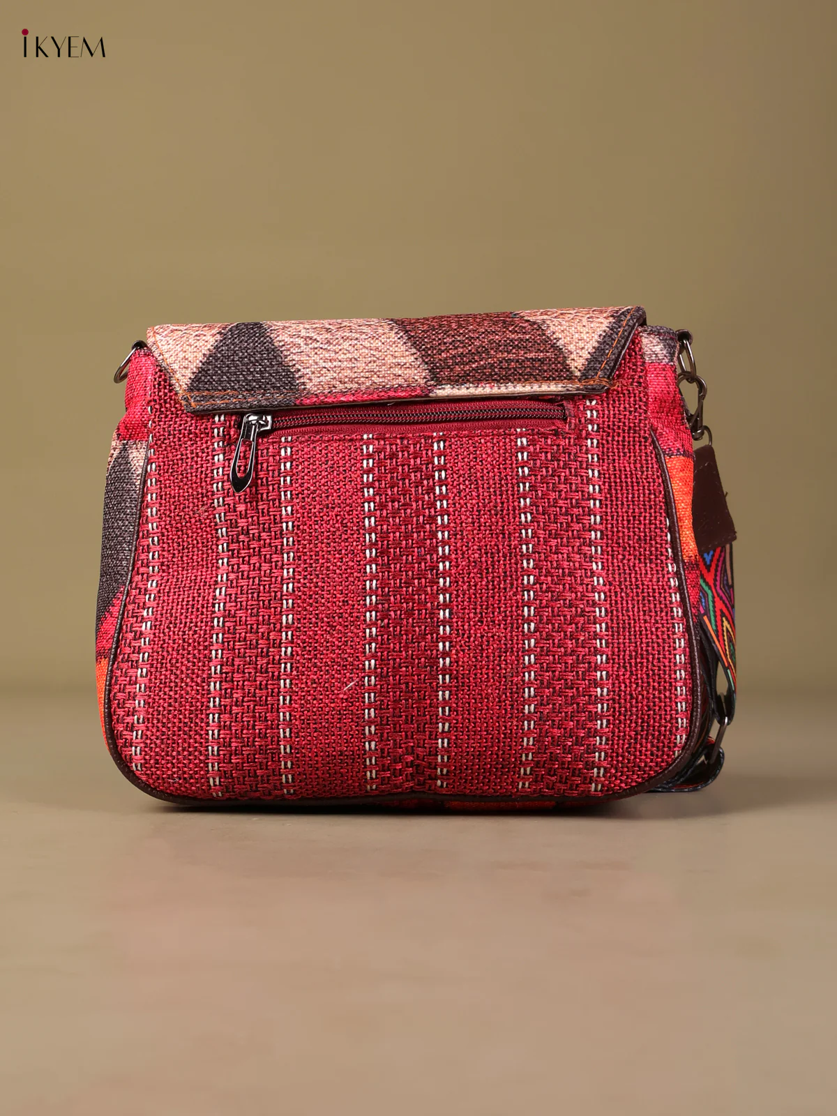 Printed Sling Bag -Pink-KEG04168 - Image 2