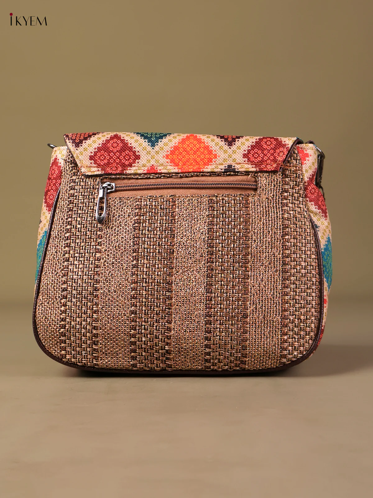Printed Sling Bag- Brown&Cream-KEG04171 - Image 2