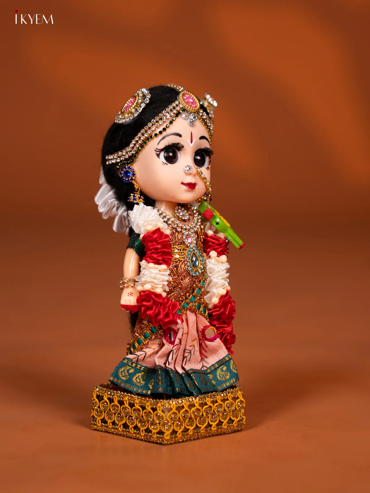Andal - Golu Display Doll - Peach & Green - KF04112 - Image 3