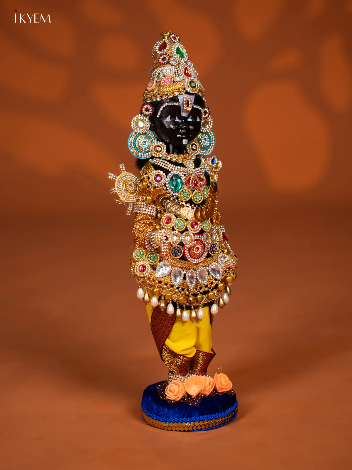 Venkatesa Perumal - Golu Display Doll - Yellow & Blue Base - KF04131 - Image 3