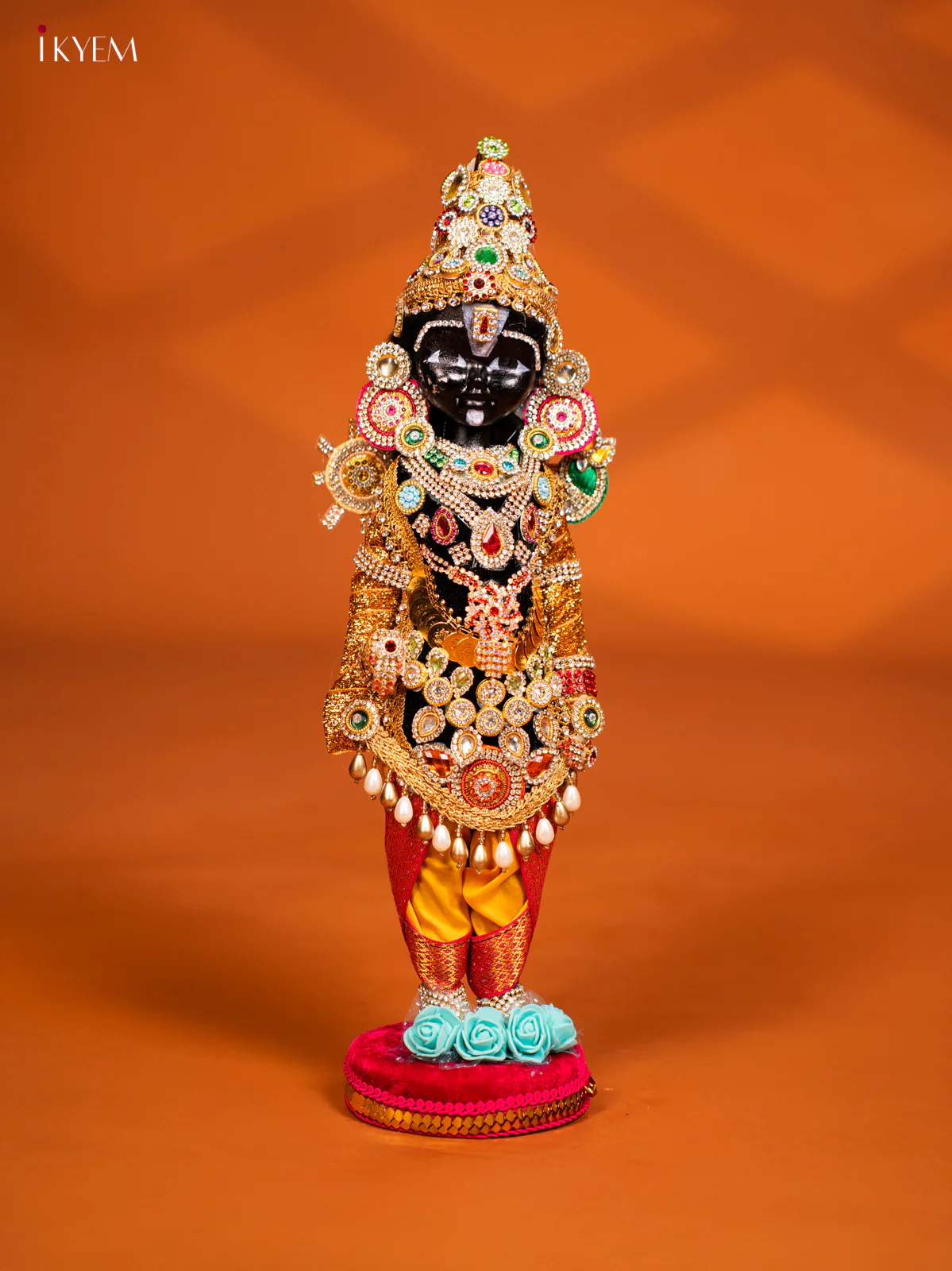 Venkatesa Perumal - Golu Display Doll - Yellow & Pink Base - KF04132