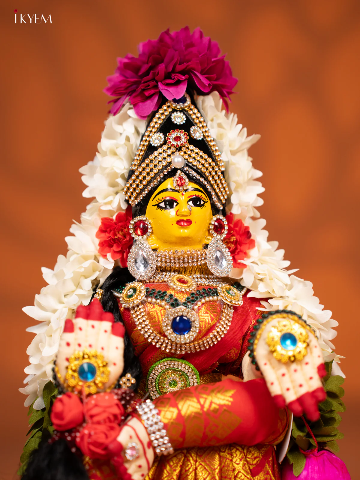 Varamahalakshmi Doll - 12 Inch - Red - KF04161 - Image 2