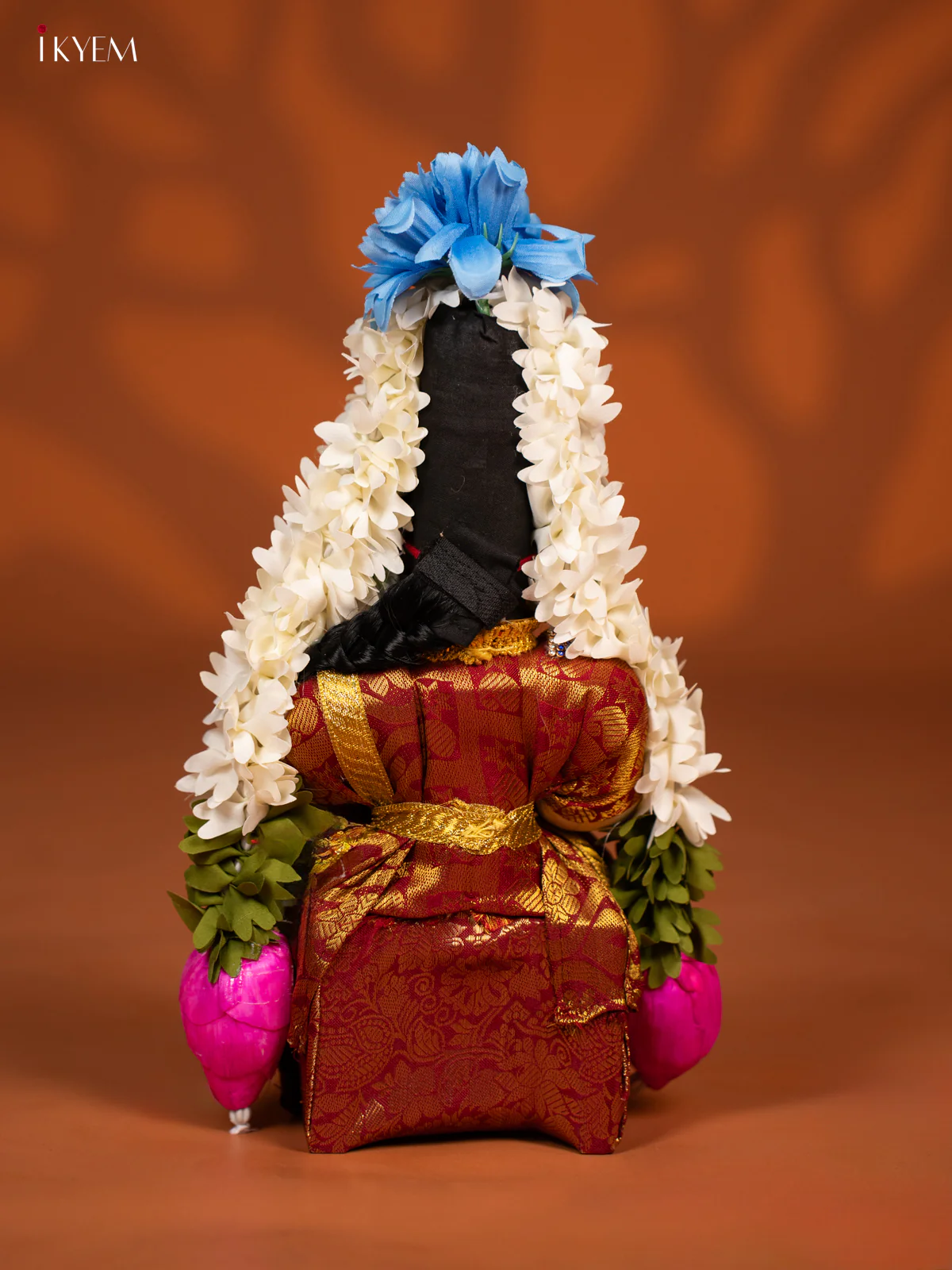 Varamahalakshmi Doll -12 Inch - Maroon - KF04165 - Image 5