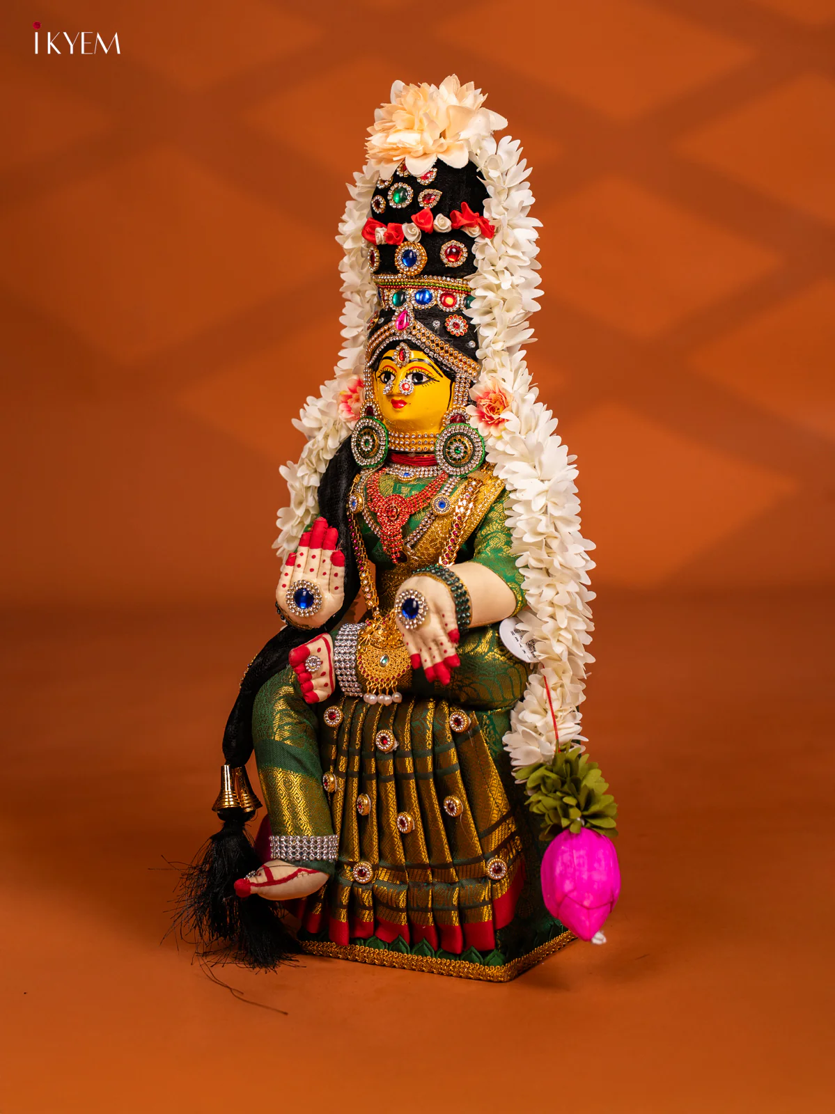 Varamahalakshmi Doll - 18 Inch - Big - Green - KF04167 - Image 2