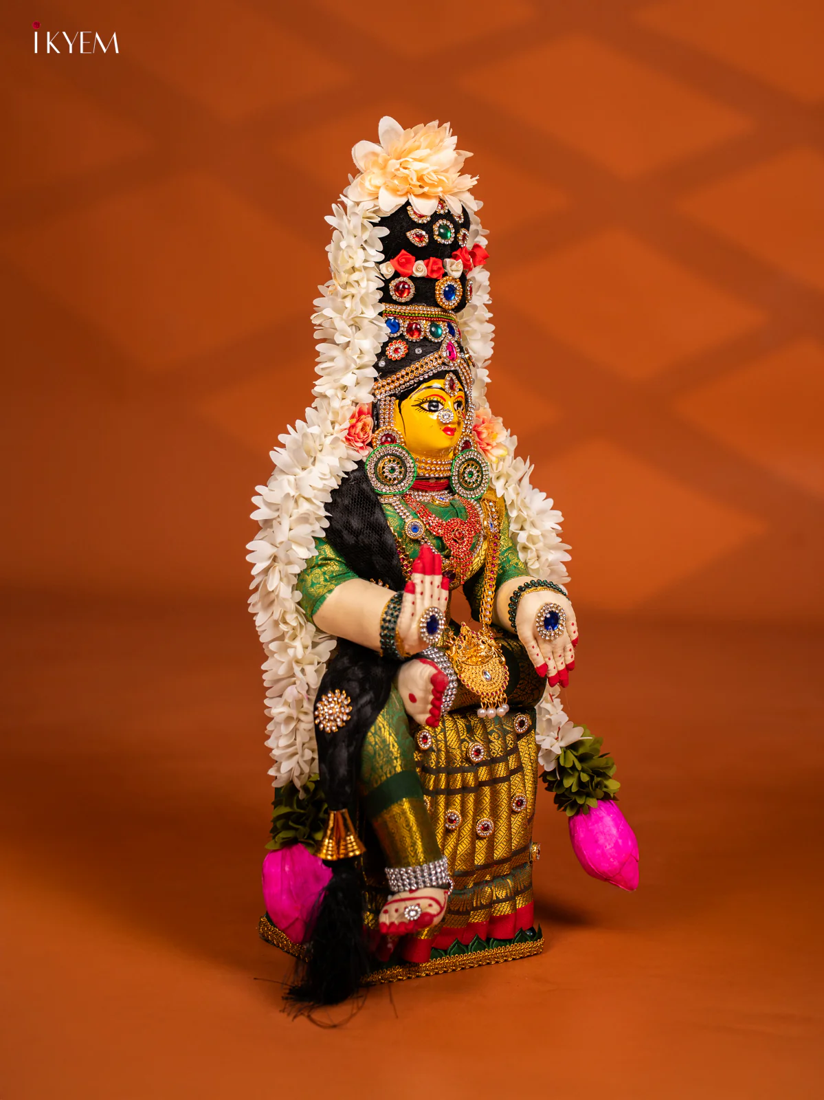 Varamahalakshmi Doll - 18 Inch - Big - Green - KF04167 - Image 3