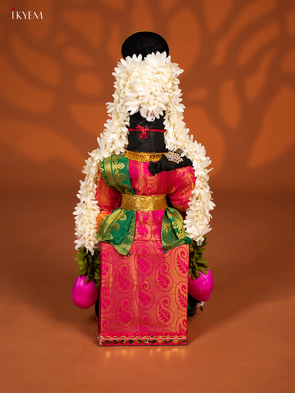 Varamahalakshmi Doll - 18 Inch- Green & Pink - KF04169 - Image 5