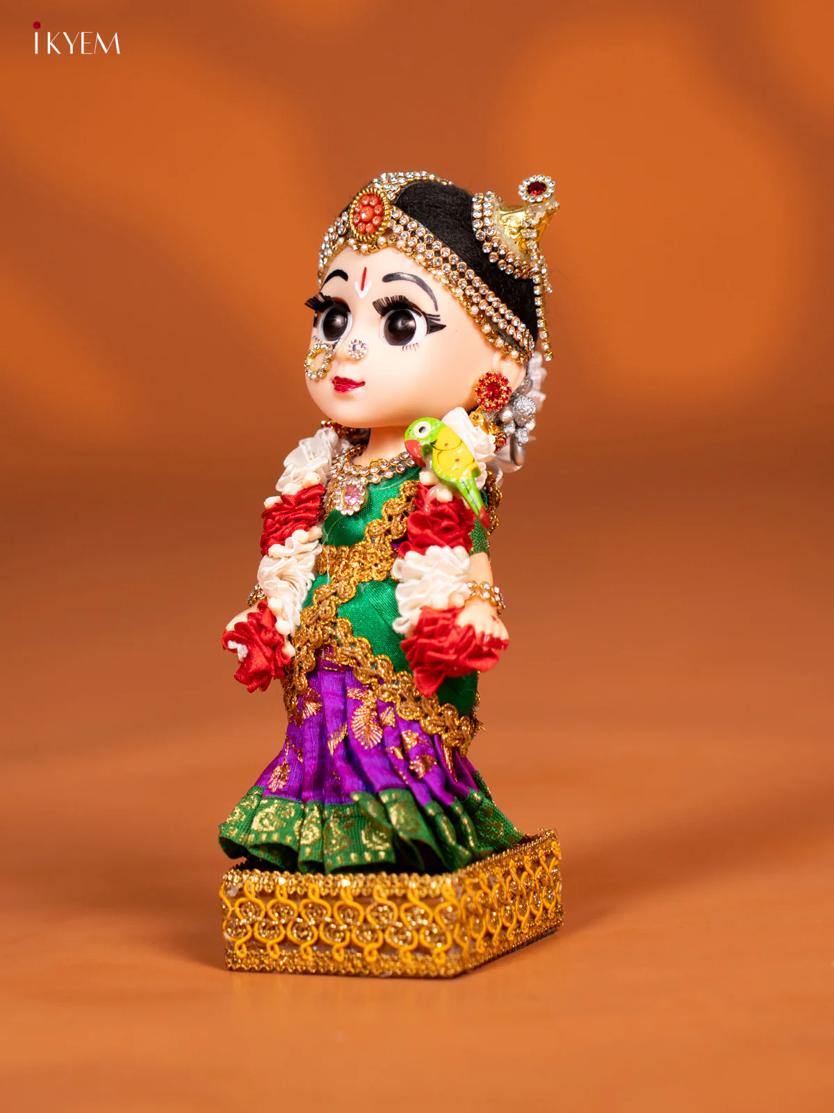 Andal - Golu Display Doll - Violet & Green - KF04190 - Image 2