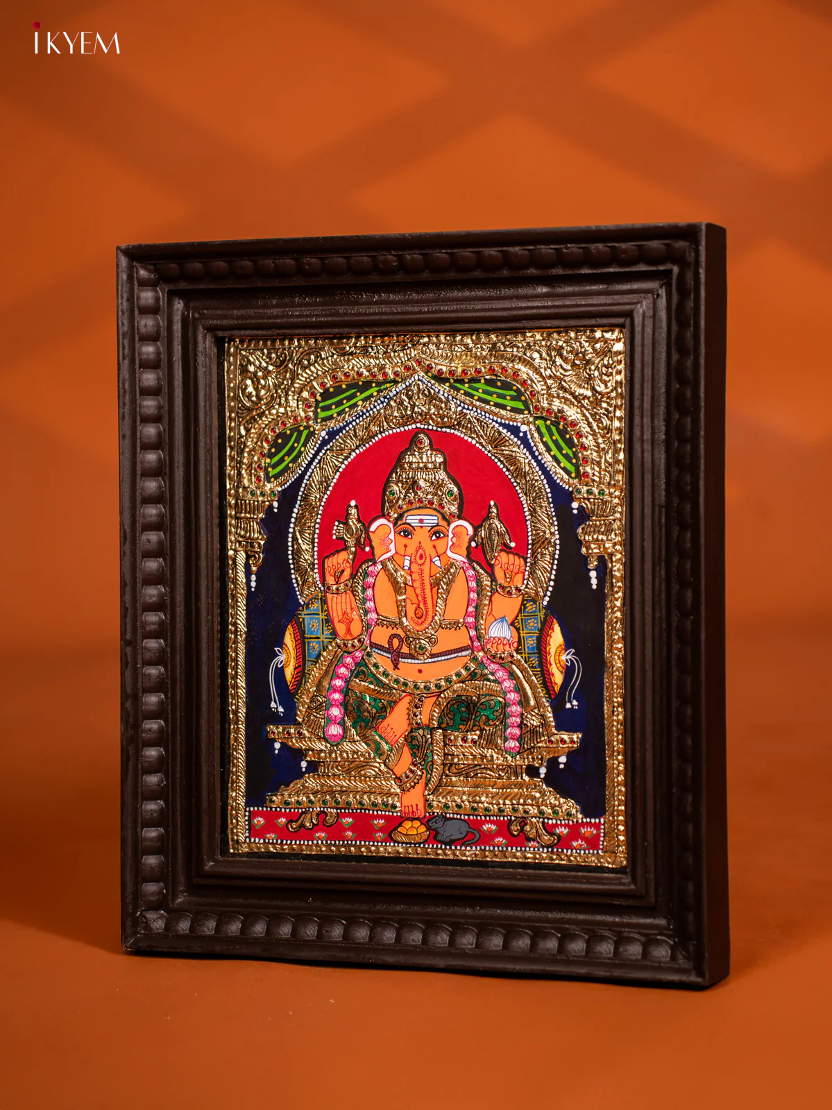 Ganesha Tanjore painting - (13 x 15) - KF10248 - Image 3