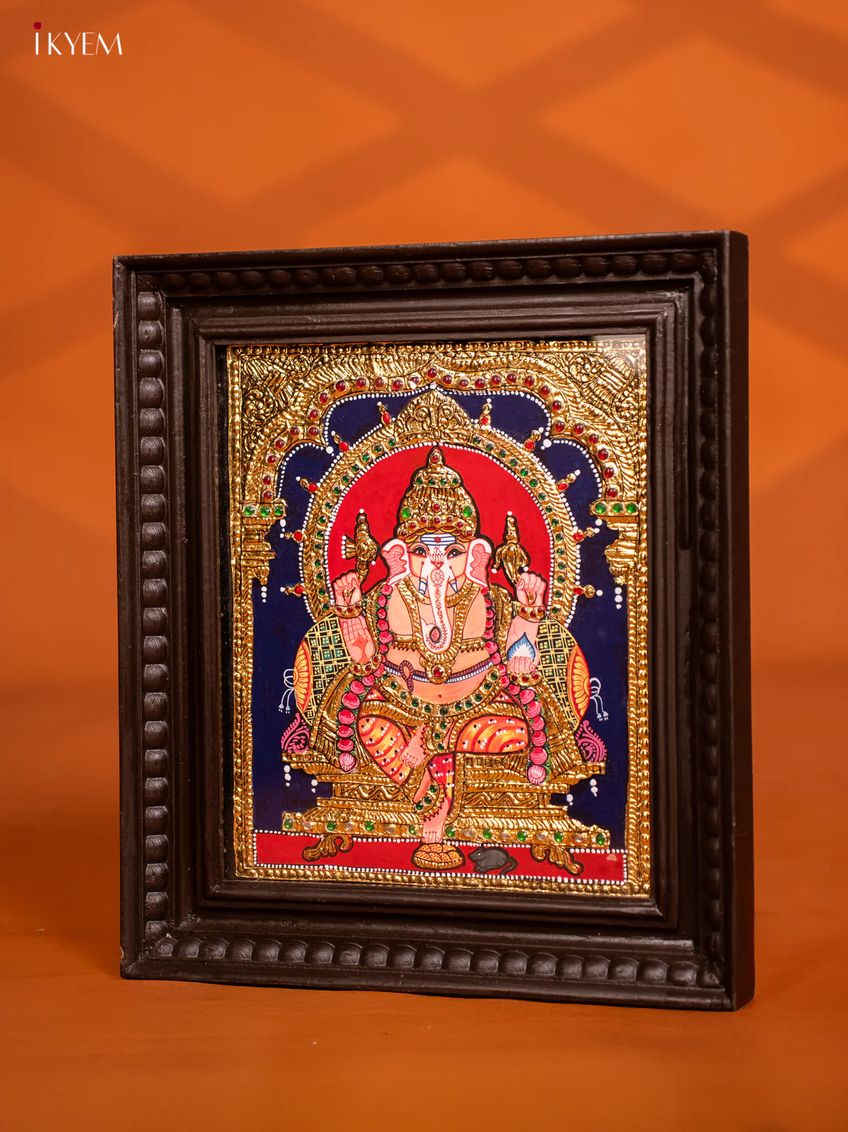 Ganesha Tanjore painting - (13 x 15) - KF10253 - Image 3