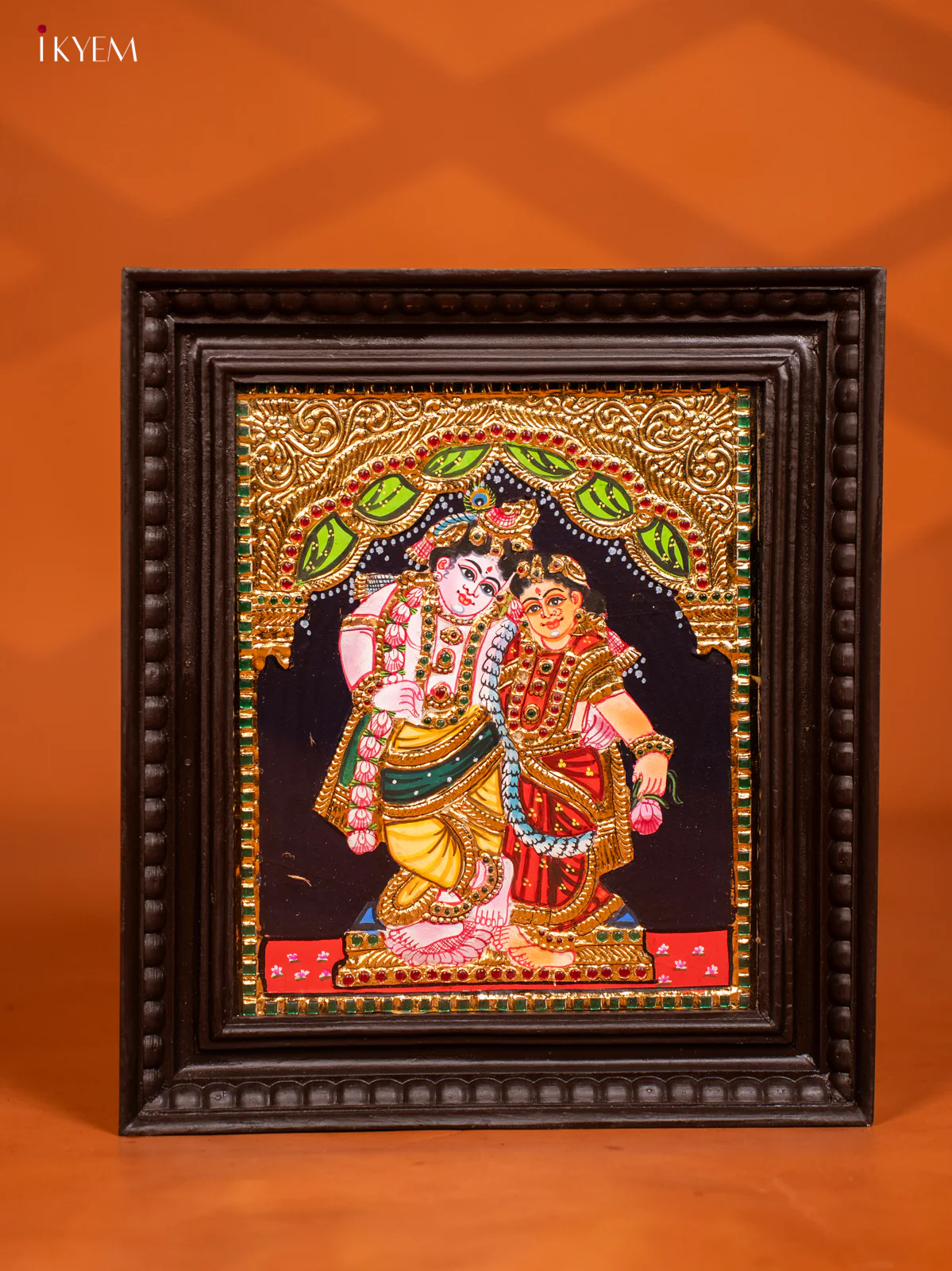 Radha Krishna Tanjore painting - (13 x 15) - KF10260