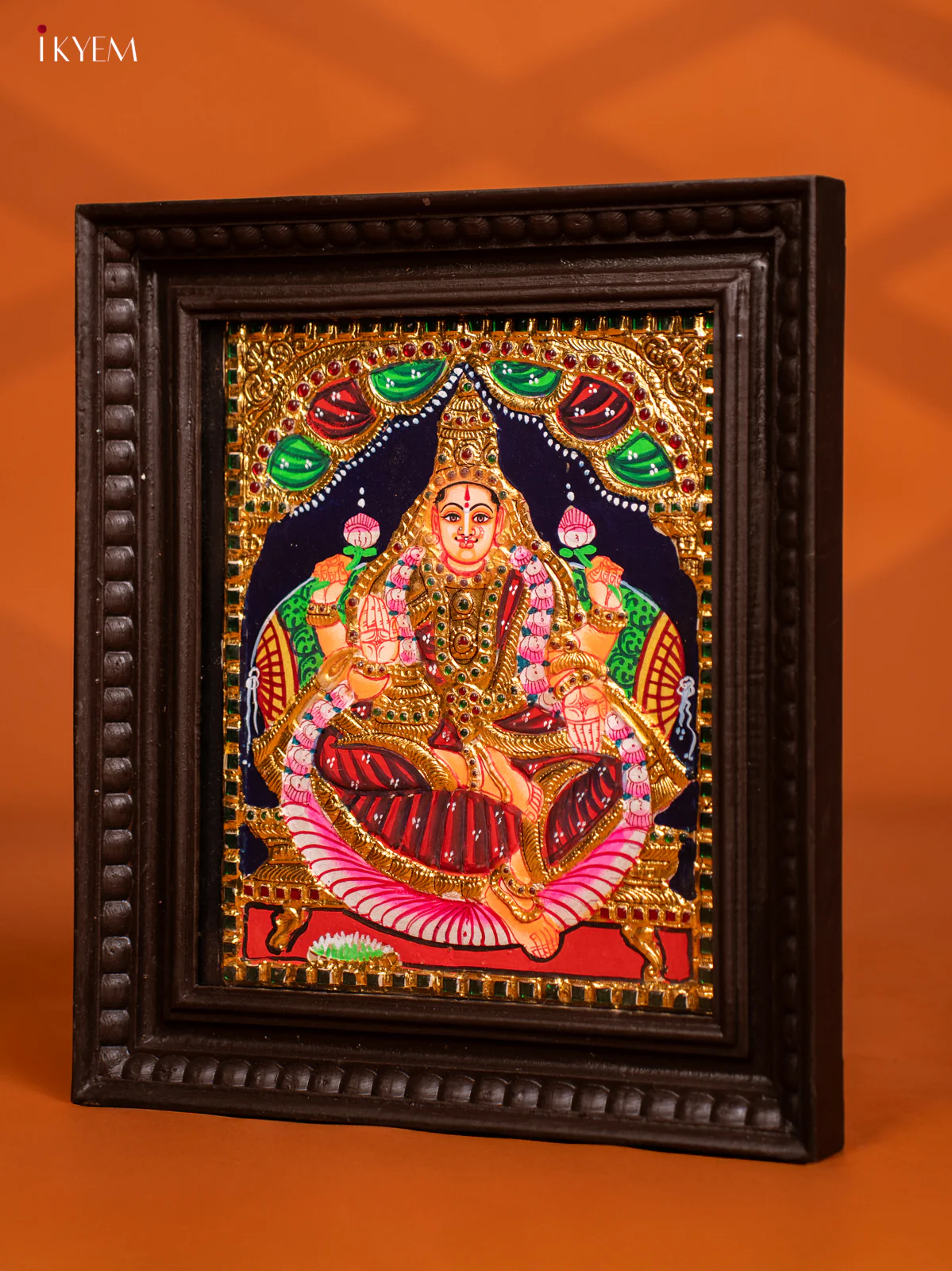 Lakshmi Tanjore painting - (13 x 15) - KF10263 - Image 3