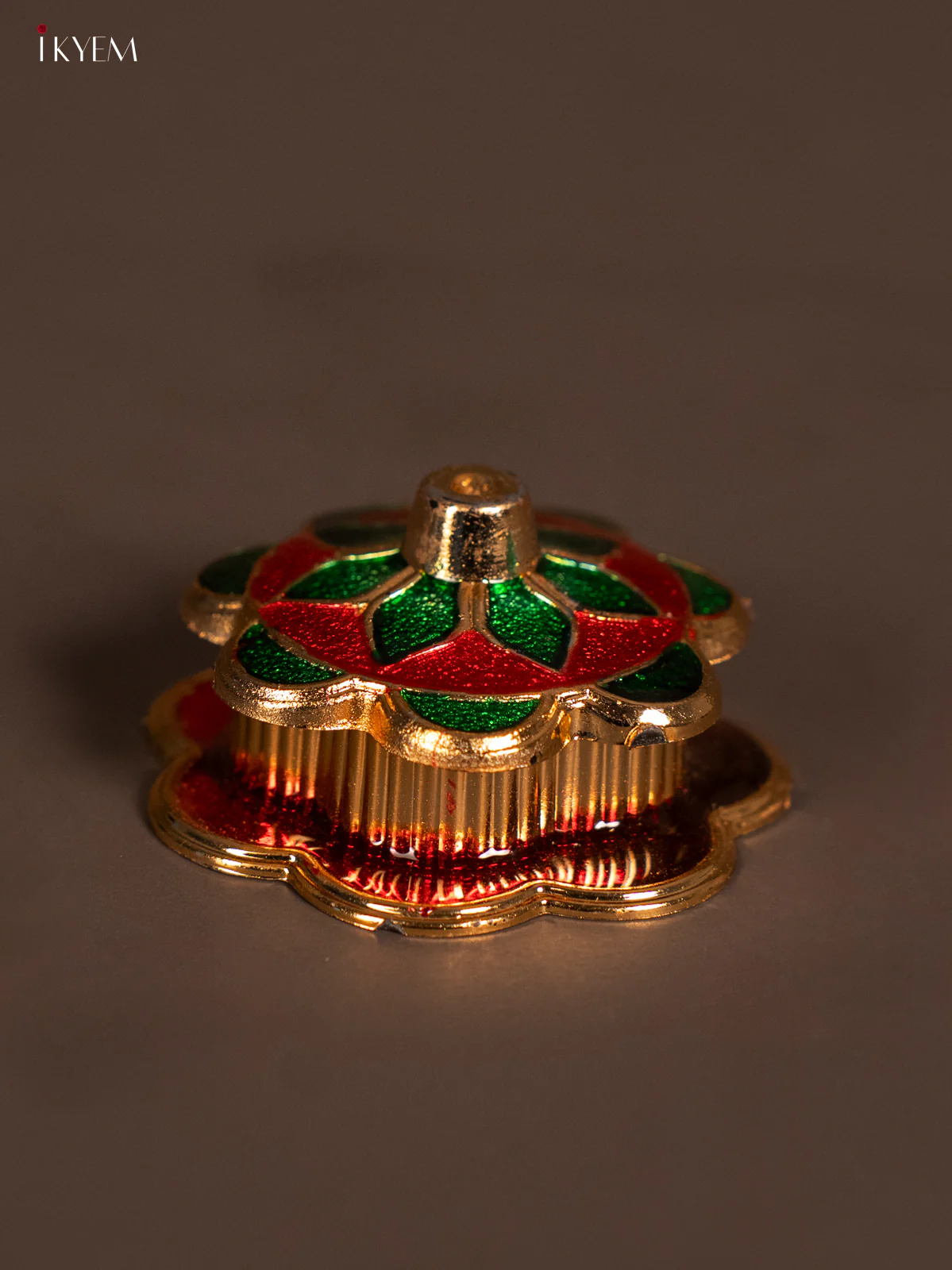 Haldi & kum kum holder - Red & Green - KF11204