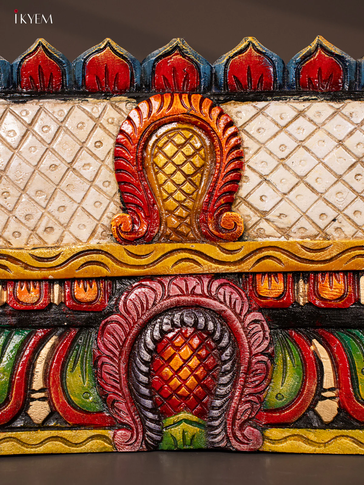 Hand-Painted Wooden Gopuram Panel - (10x17.5) Inch - KF19114 - Image 2