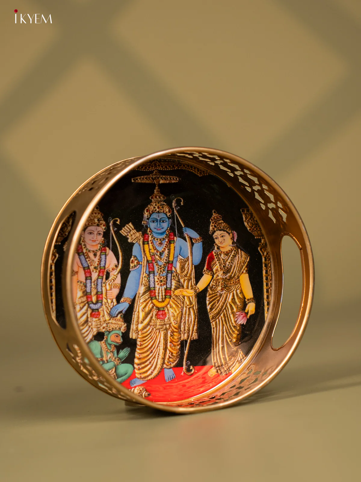 Rama Pattabishegam Printed Round Metal tray - KF24114 - Image 2
