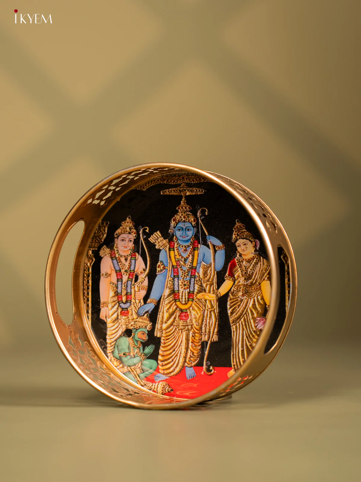 Rama Pattabishegam Printed Round Metal tray - KF24114 - Image 3