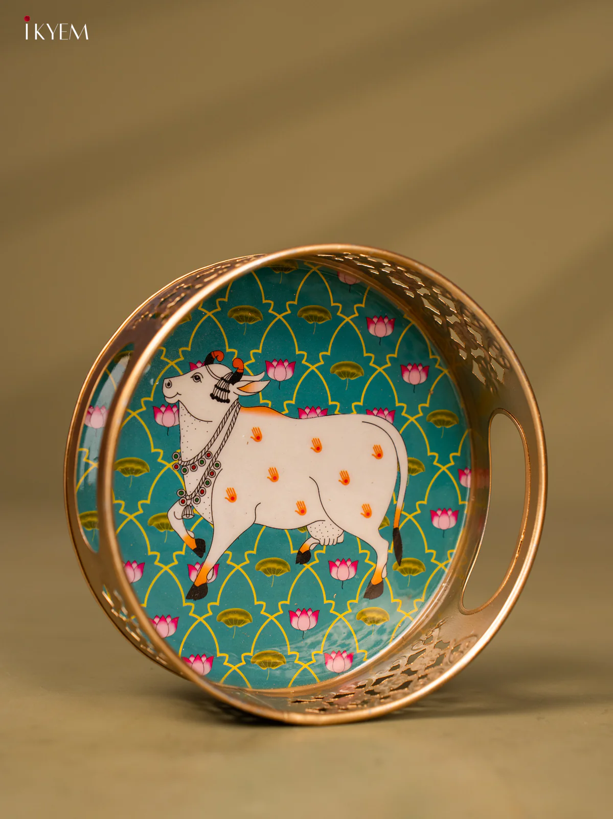Metal Digital tray - Cow - 6 inch - Blue - Image 2