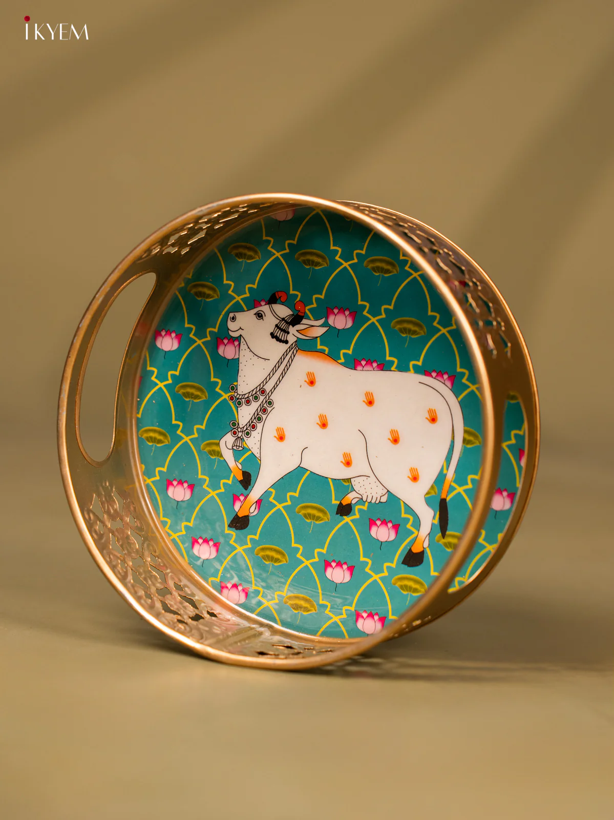 Metal Digital tray - Cow - 6 inch - Blue - Image 3