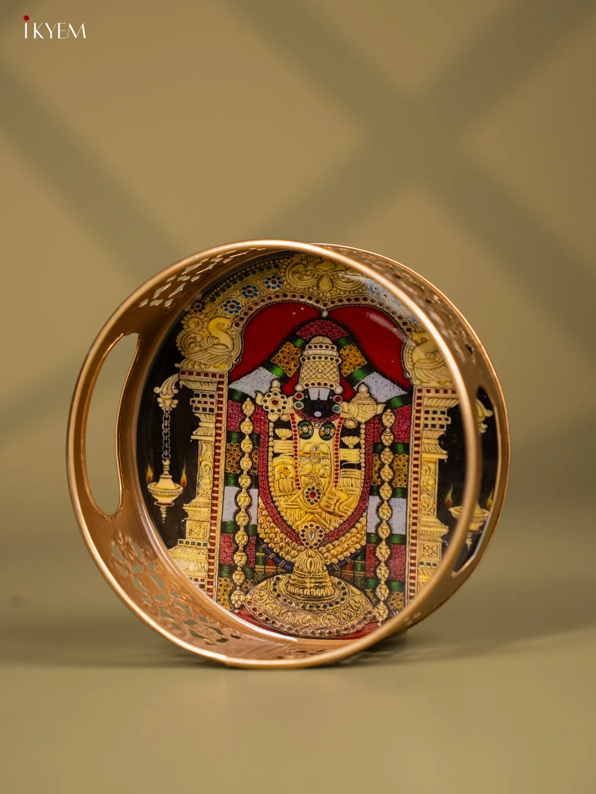 Lord Balaji Printed Round Metal tray - KF24158 - Image 3