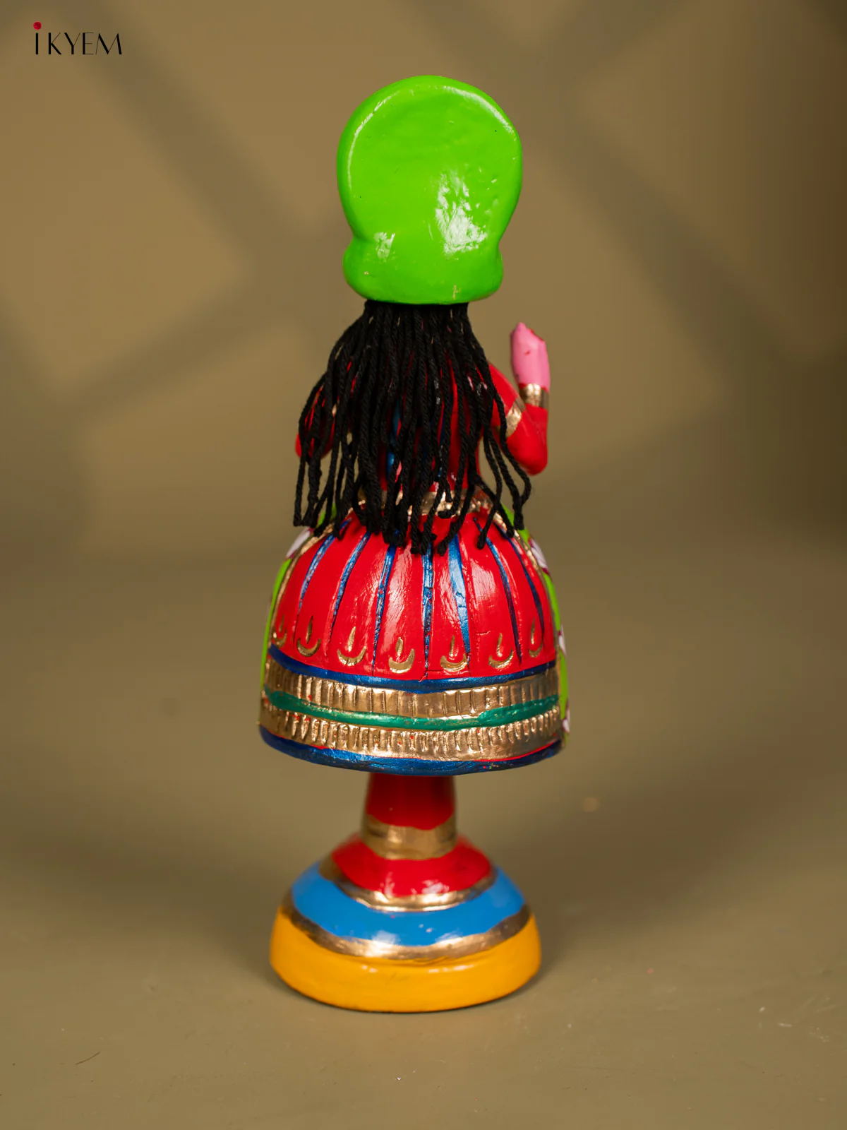 Thanjavur Dancing Doll - Kathakali - 12 Inch - Blue & Red - KF26117 - Image 5
