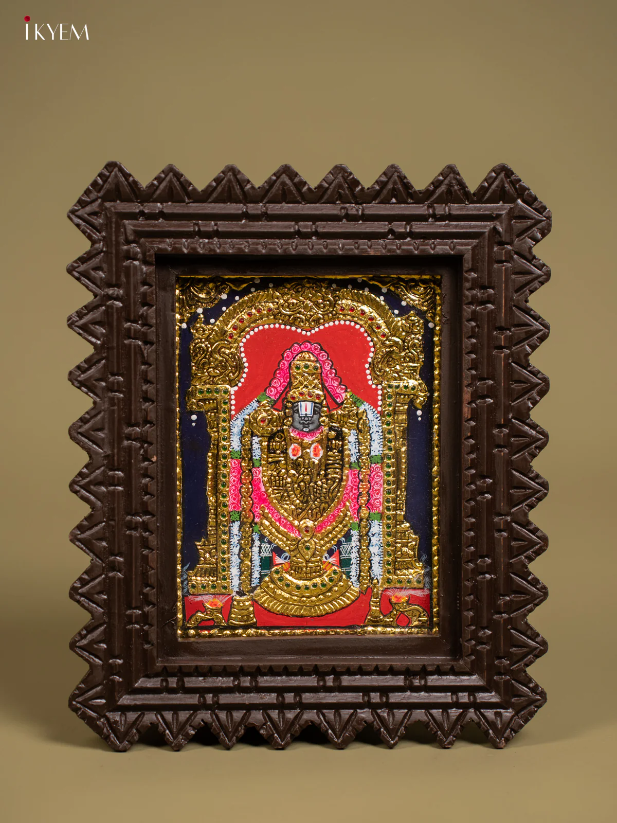 Balaji Tanjore painting - Tanjore Painting (11x9) - Inch - KF26128