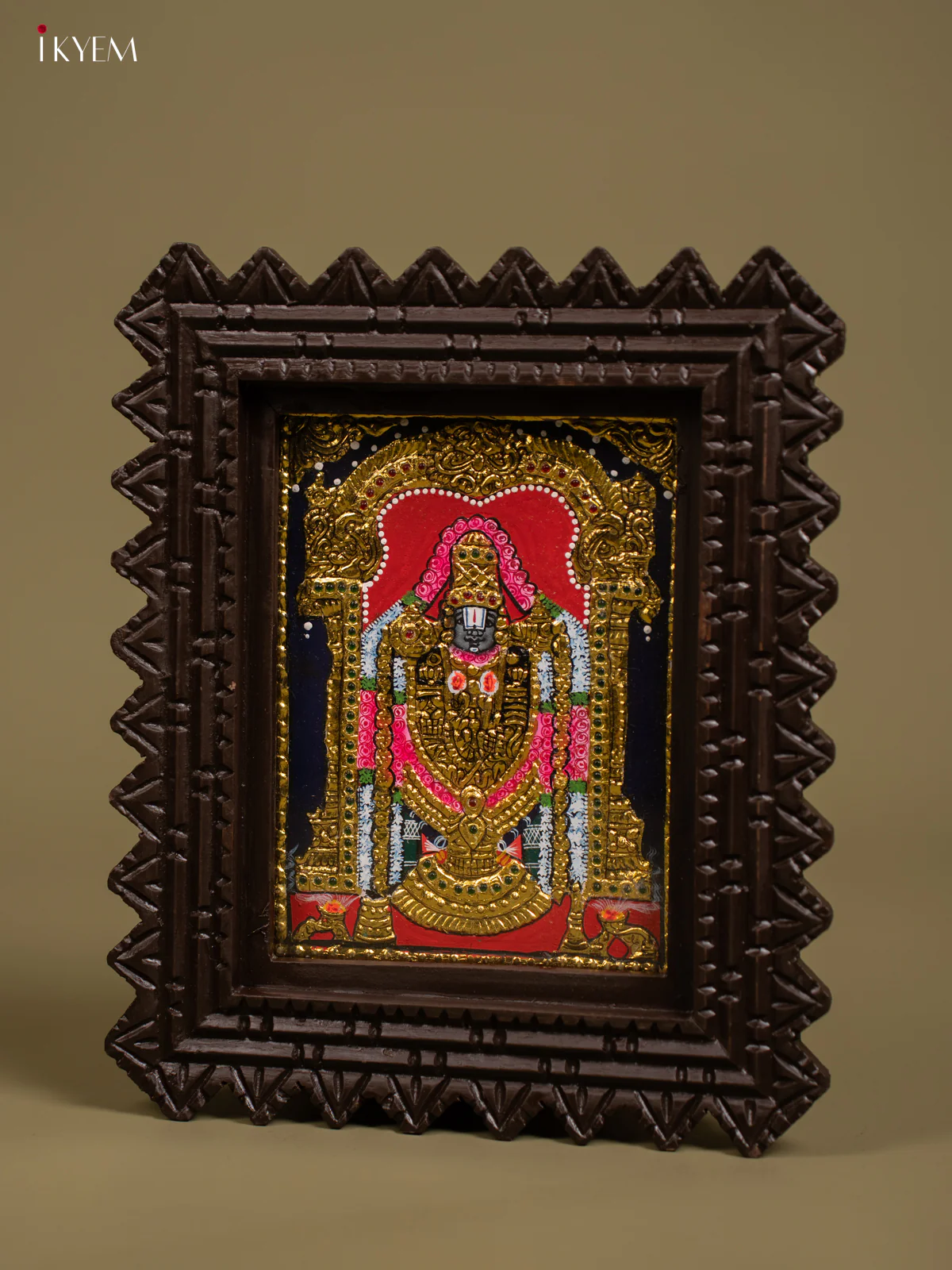 Balaji Tanjore painting - Tanjore Painting (11x9) - Inch - KF26128 - Image 3