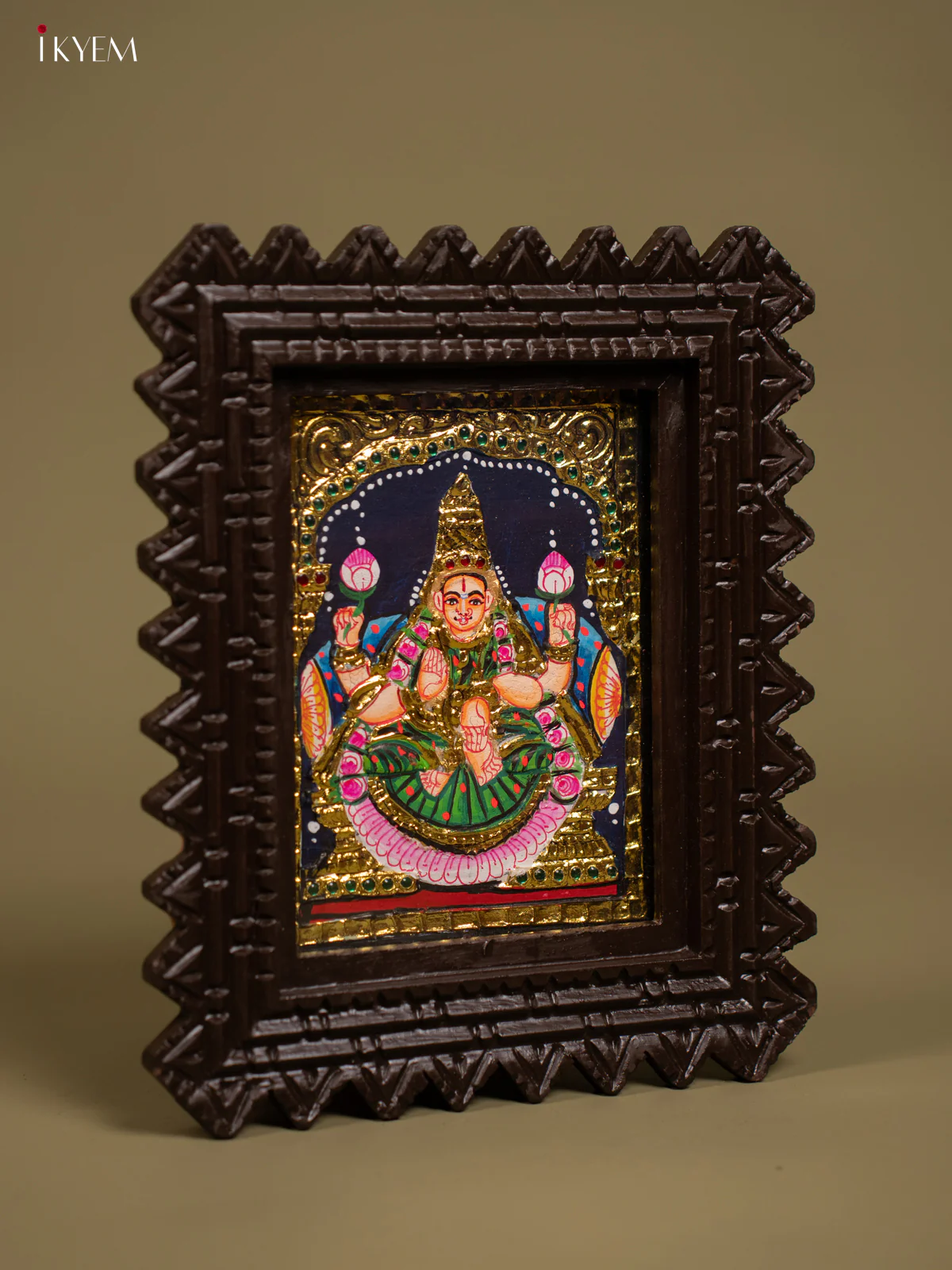 Ashatalakshmi Tanjore painting - Tanjore Painting (11x9) - Inch - KF26152 - Image 2