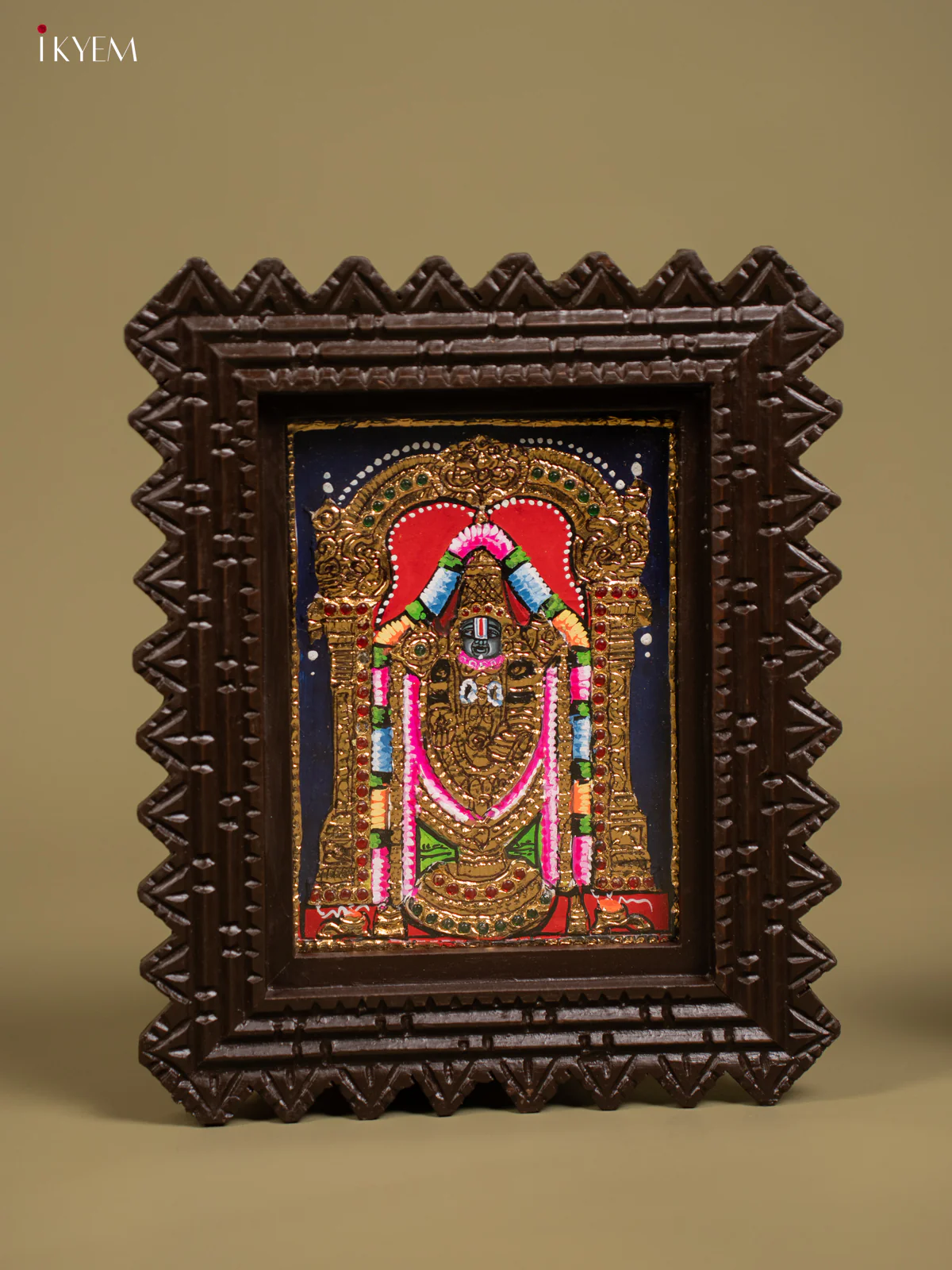 Balaji Tanjore painting - Tanjore Painting (11x9) - Inch -KF26154