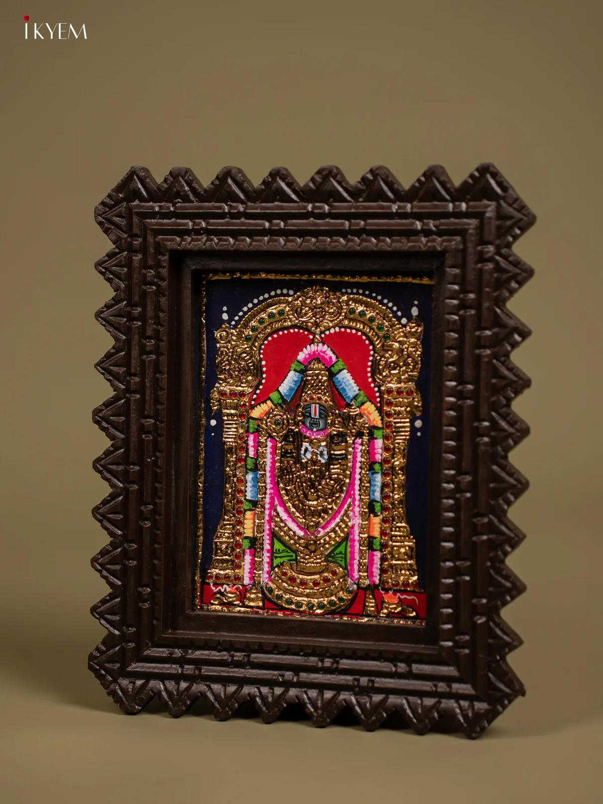 Balaji Tanjore painting - Tanjore Painting (11x9) - Inch -KF26154 - Image 3