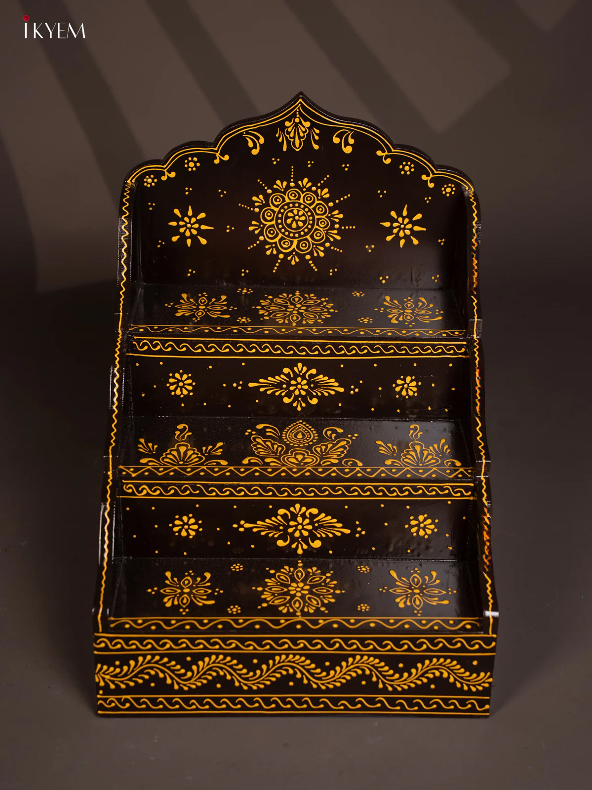 WOODEN HANDPAINTED 3 STEP GOLU PADI - Coffee brown - KG01120 - Image 4